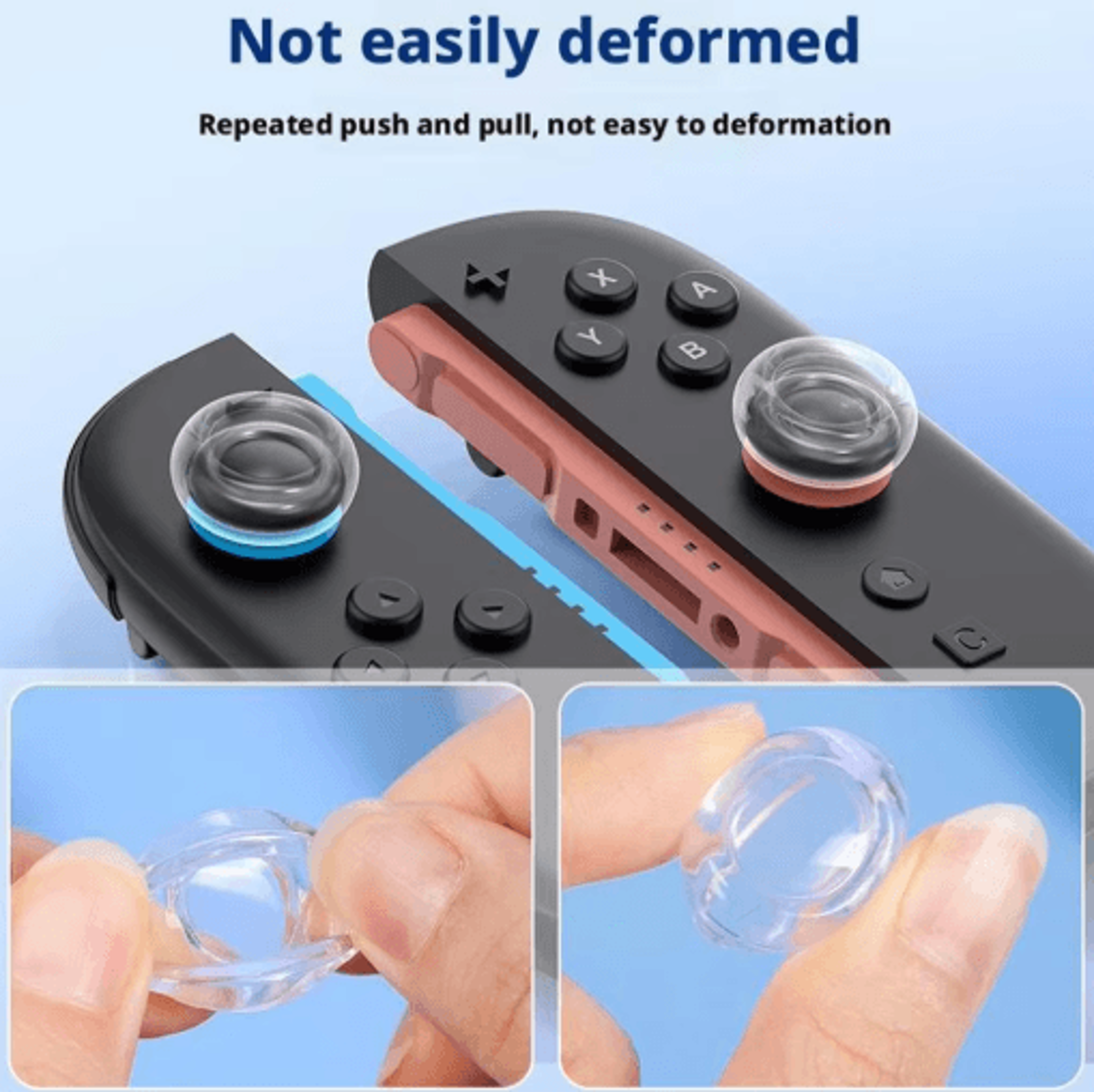 iine transparent thumb grip caps for nintendo switch 2 controllers