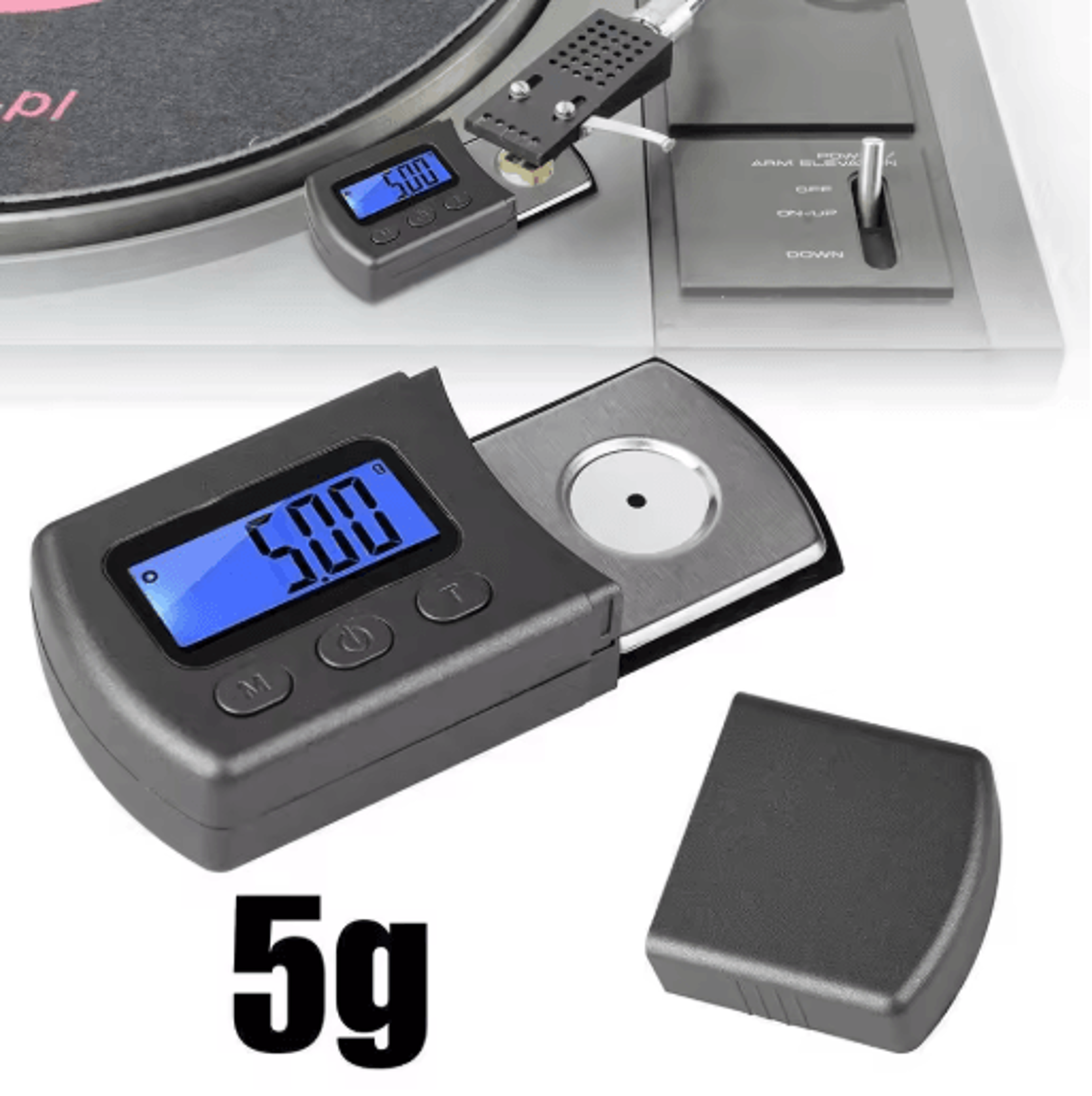 digital lcd turntable stylus pressure scale for accurate needle adjustment