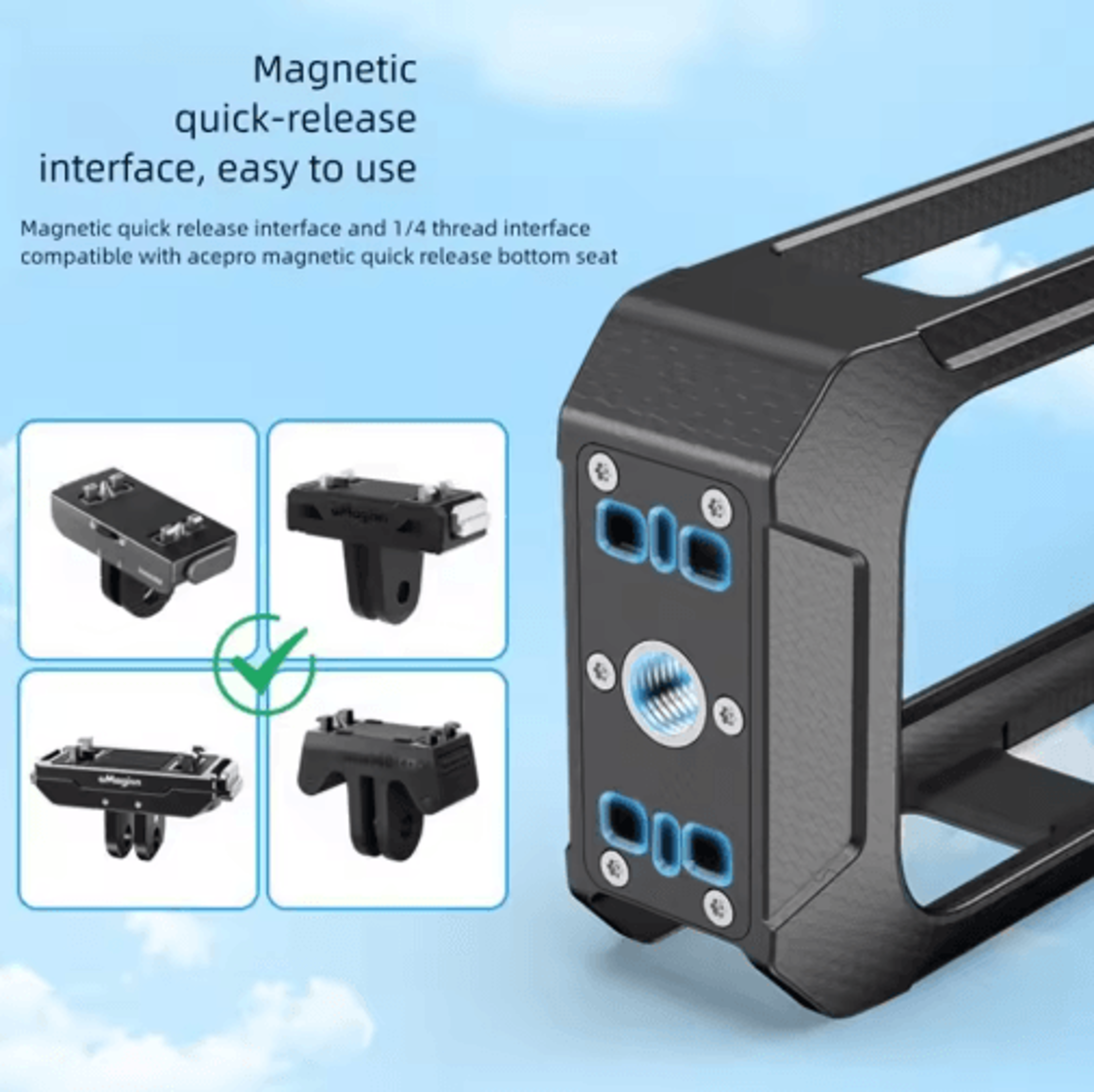 shockproof magnetic rabbit cage protective case for insta360 x5
