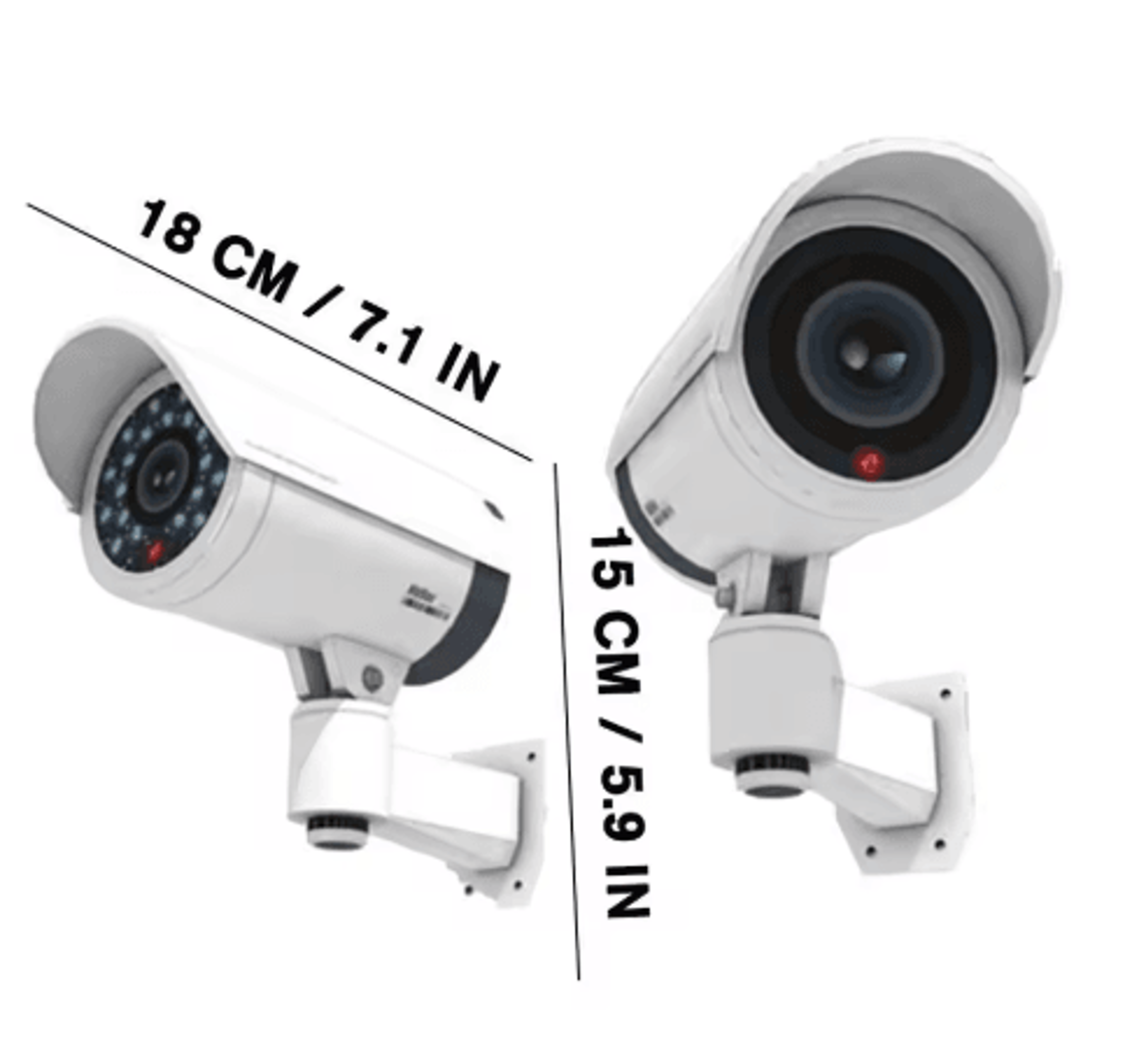 waterproof dummy surveillance camera with flashing led security light