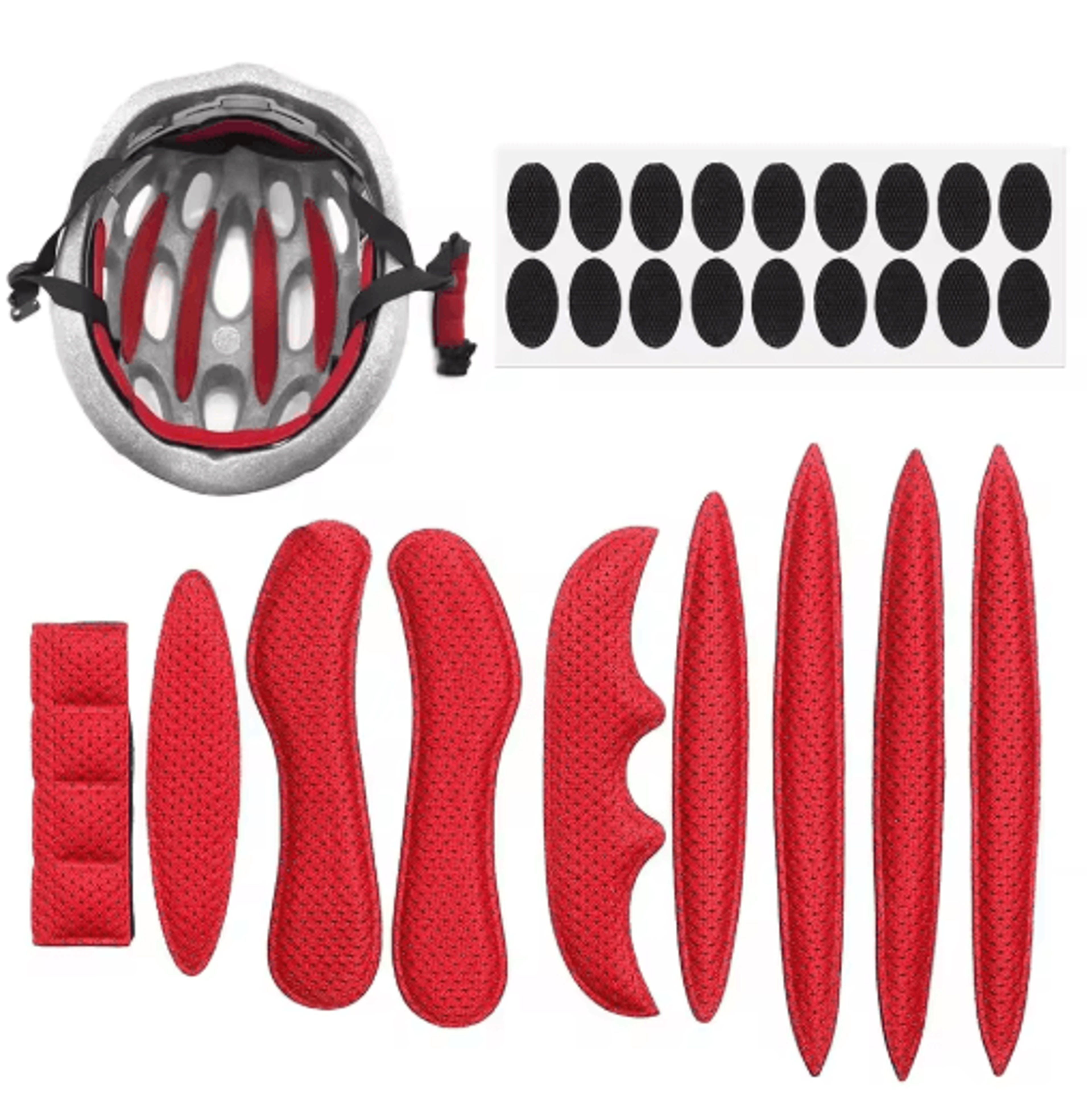 27pcs universal helmet padding kit for motorcycle & cycling helmets