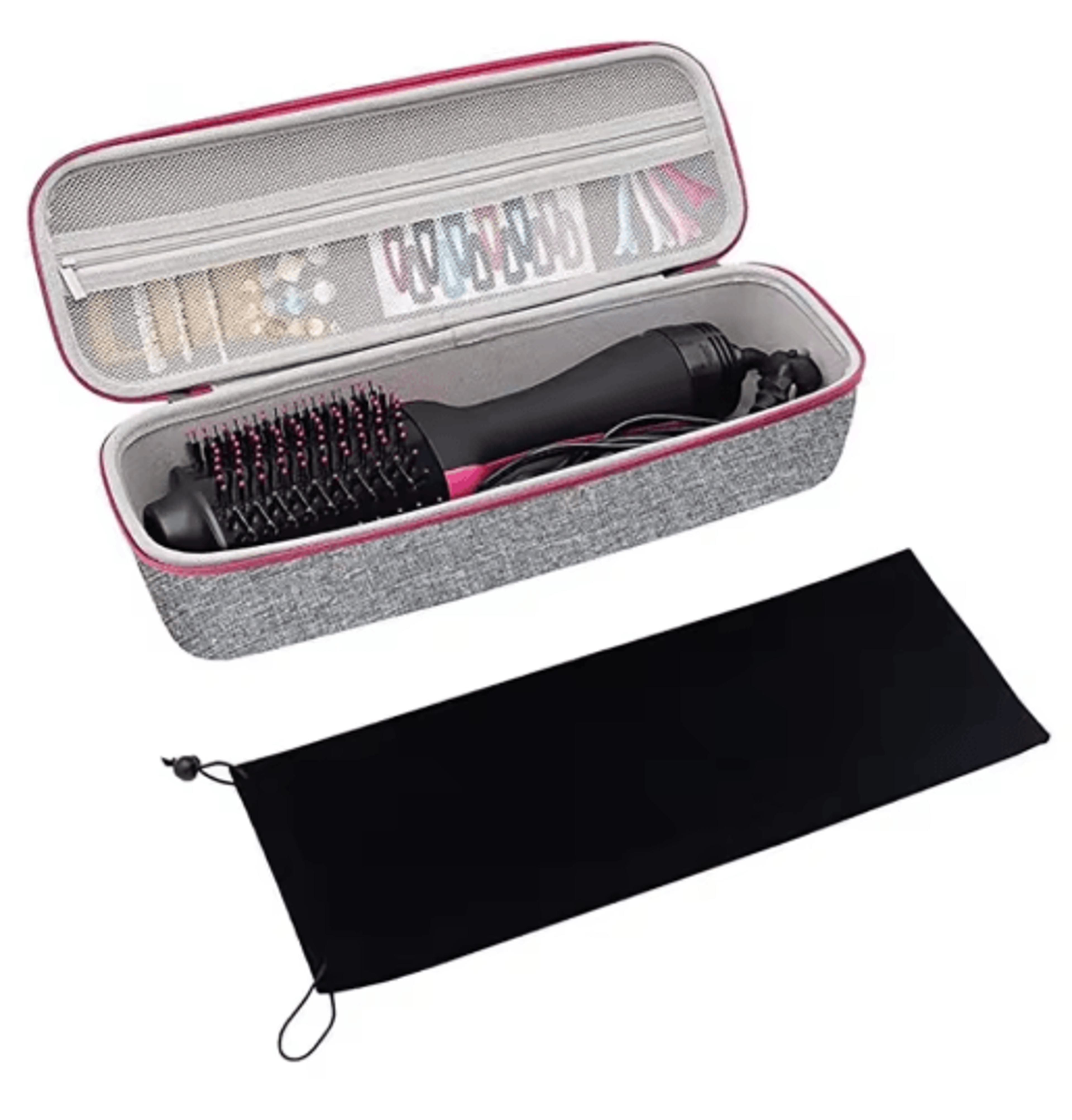 hard travel storage case for hot air brush & hair dryer tools