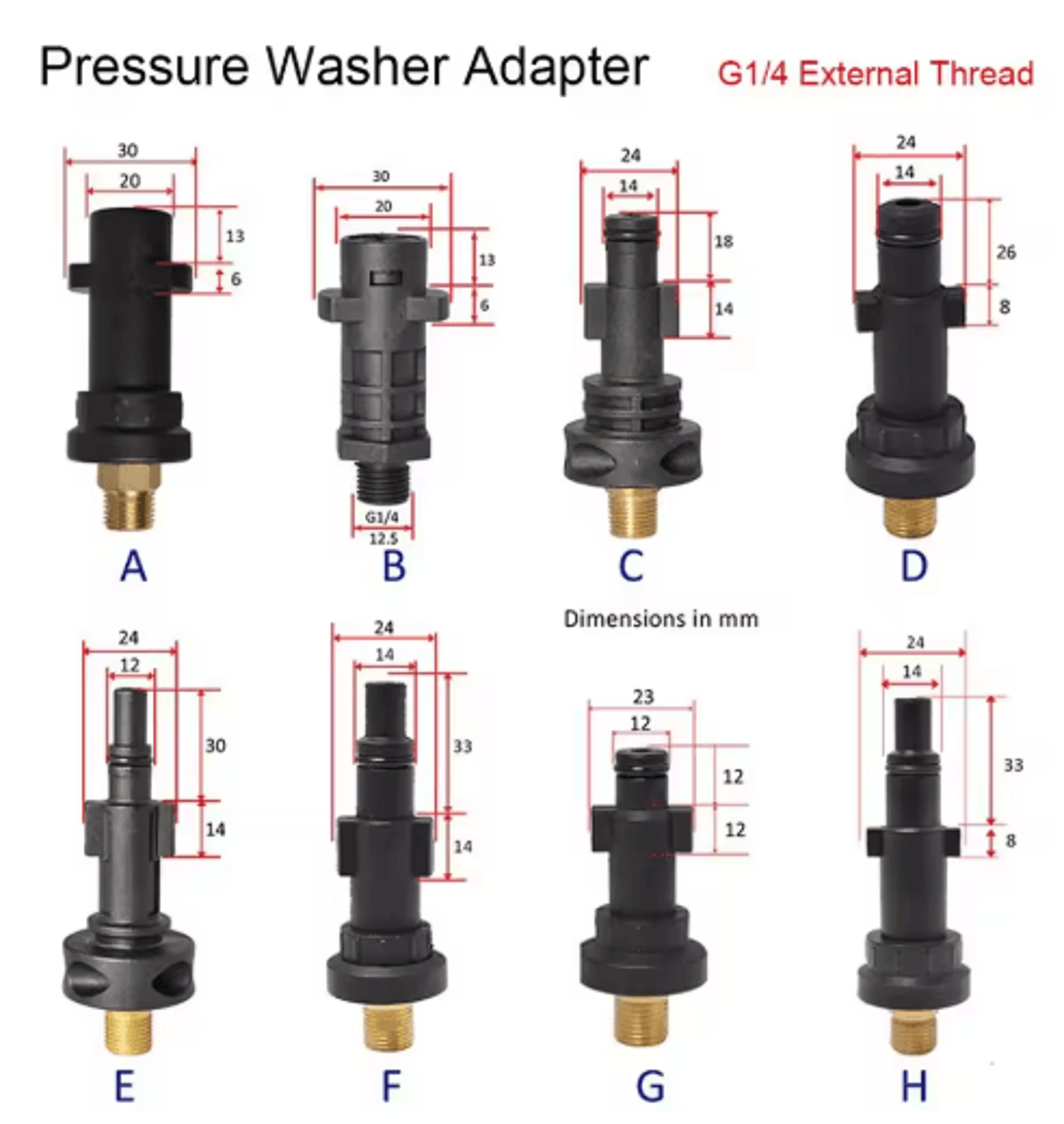 pressure washer foam generator adapter for karcher spray nozzles