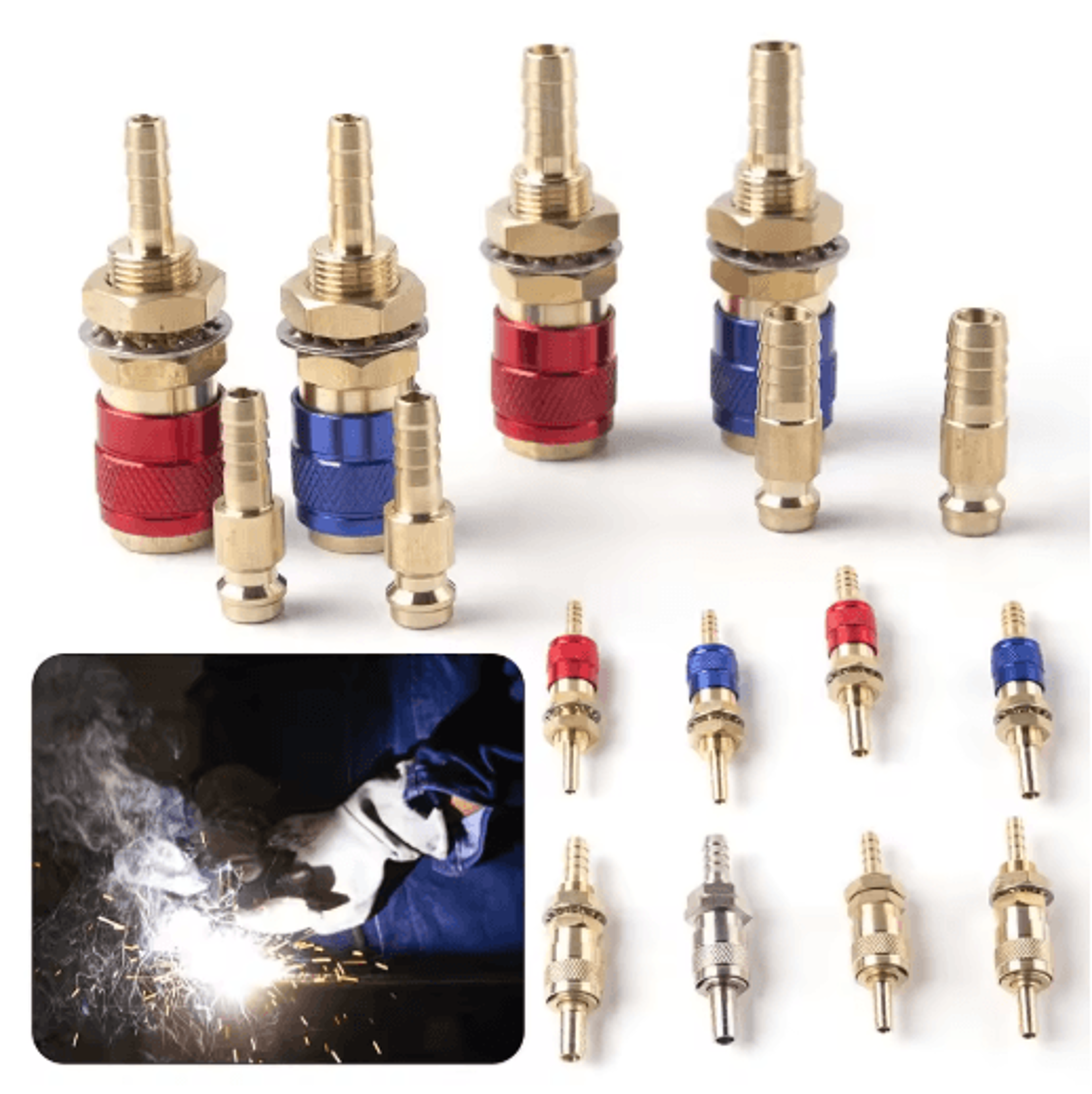 m6/m8 water-cooled welding cable connector quick adapter