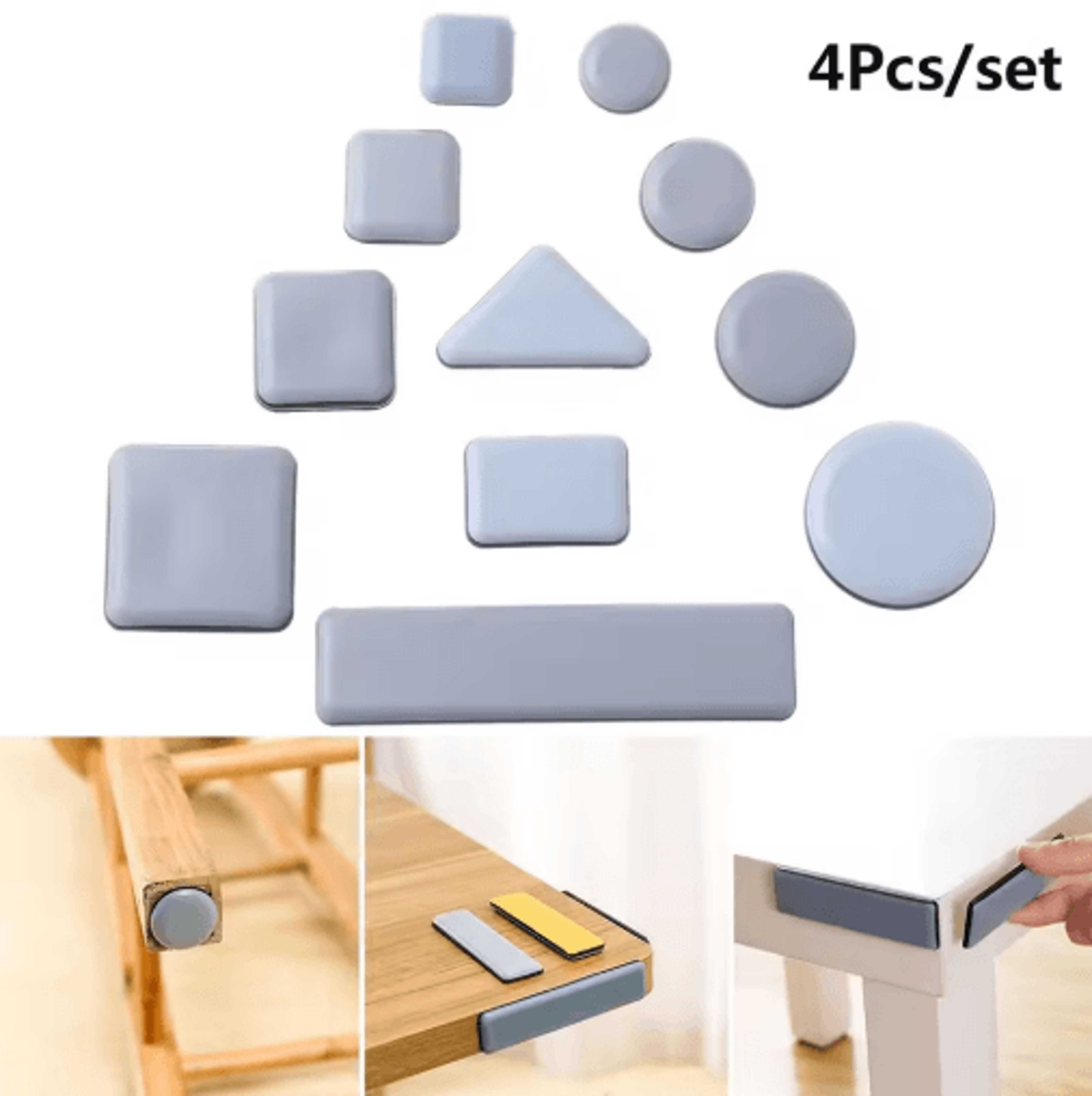 4pcs heavy furniture moving sliders & floor protection pads