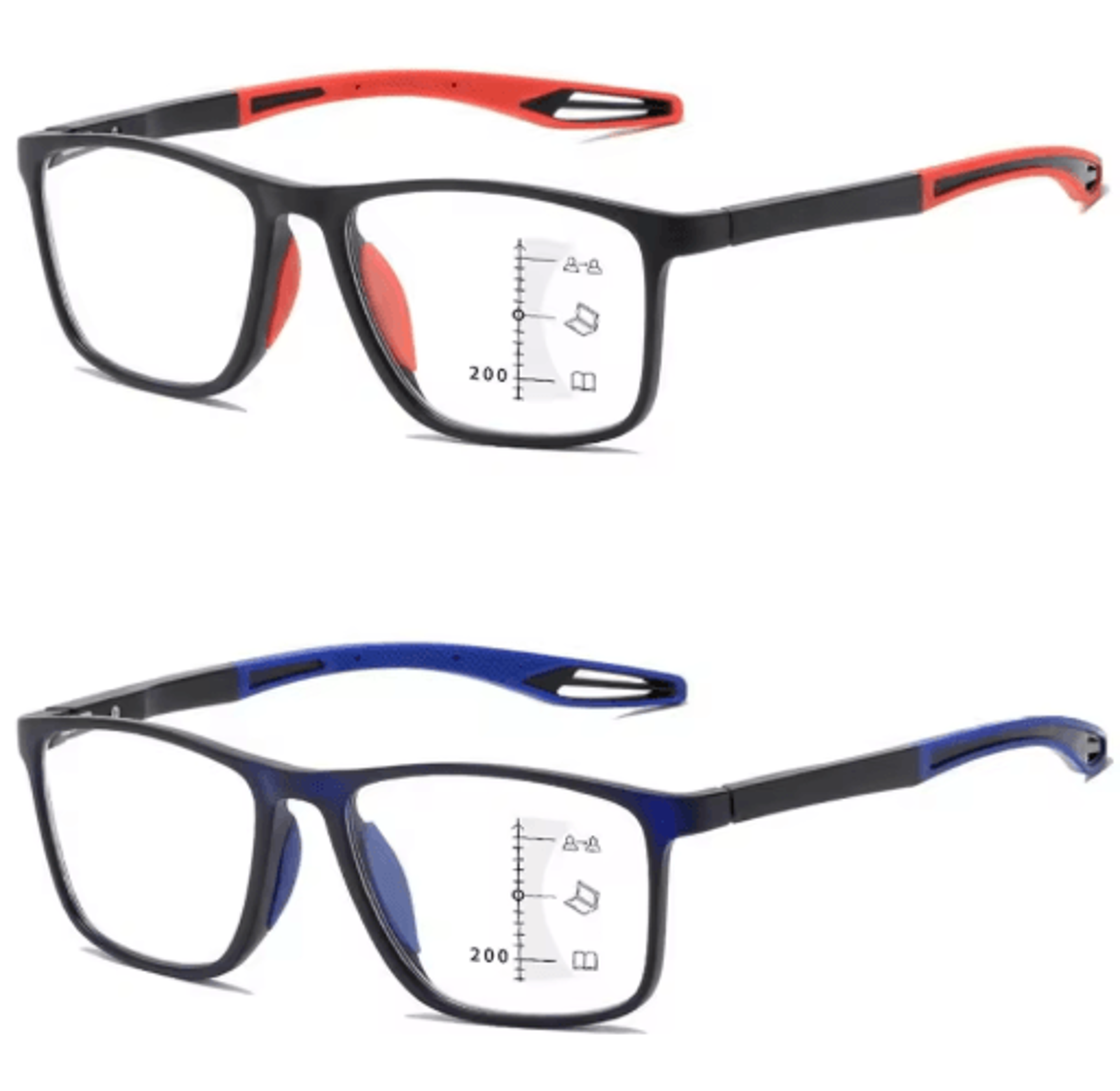 tr90 progressive anti-blue light multifocal reading glasses