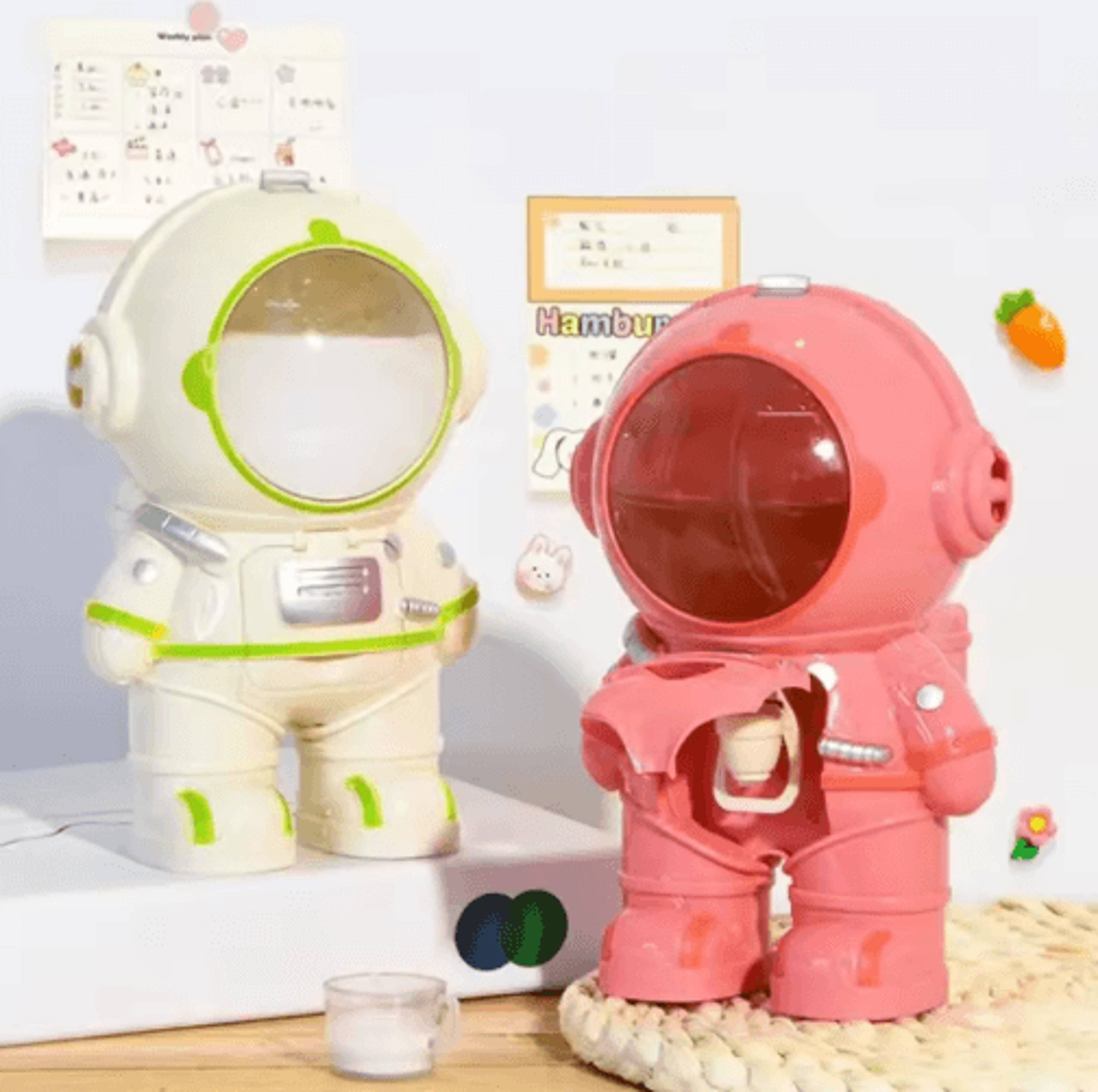 astronaut mini water dispenser bottle for kids school & travel