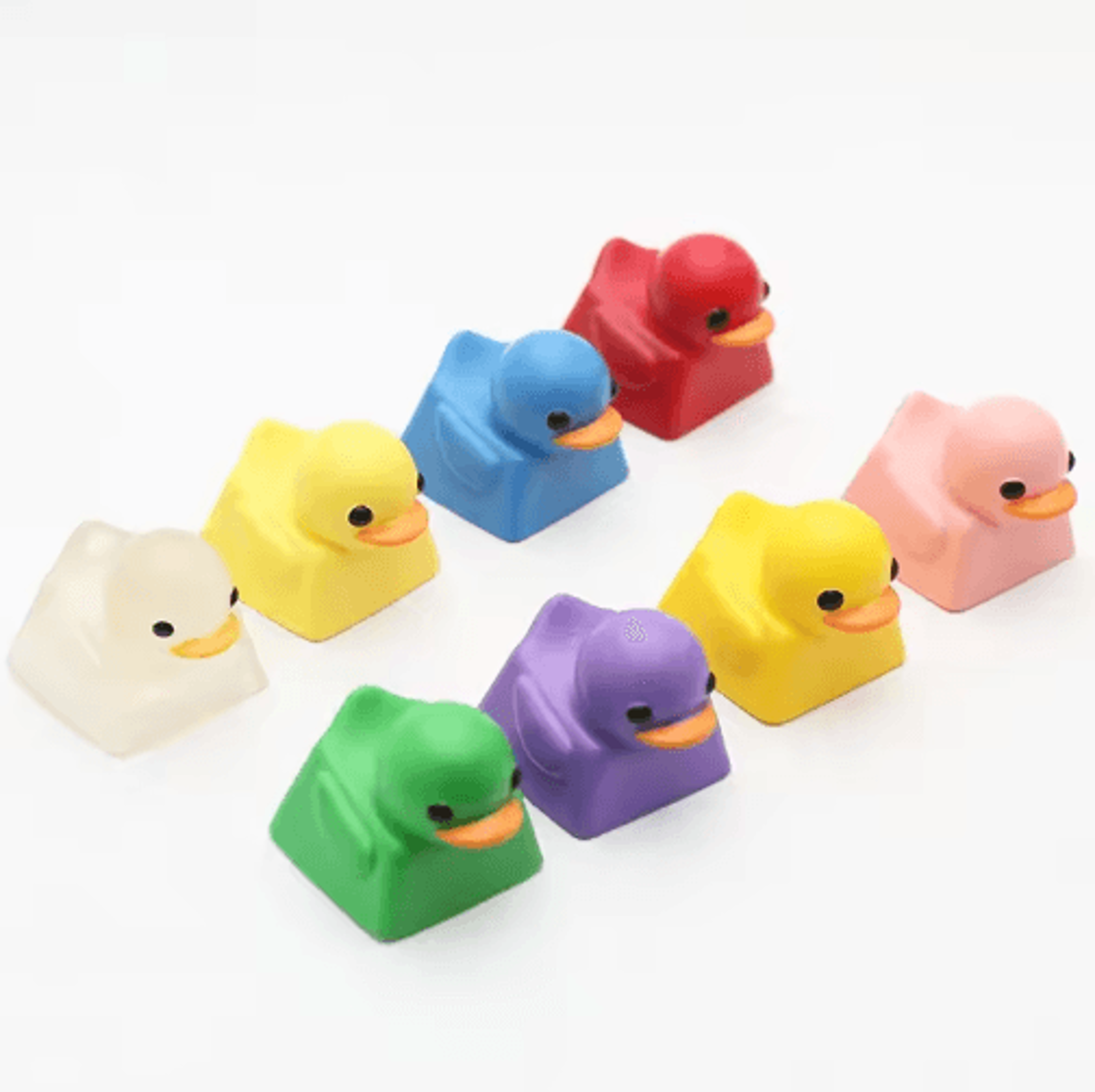 cute duck resin keycap for cherry mx mechanical keyboards