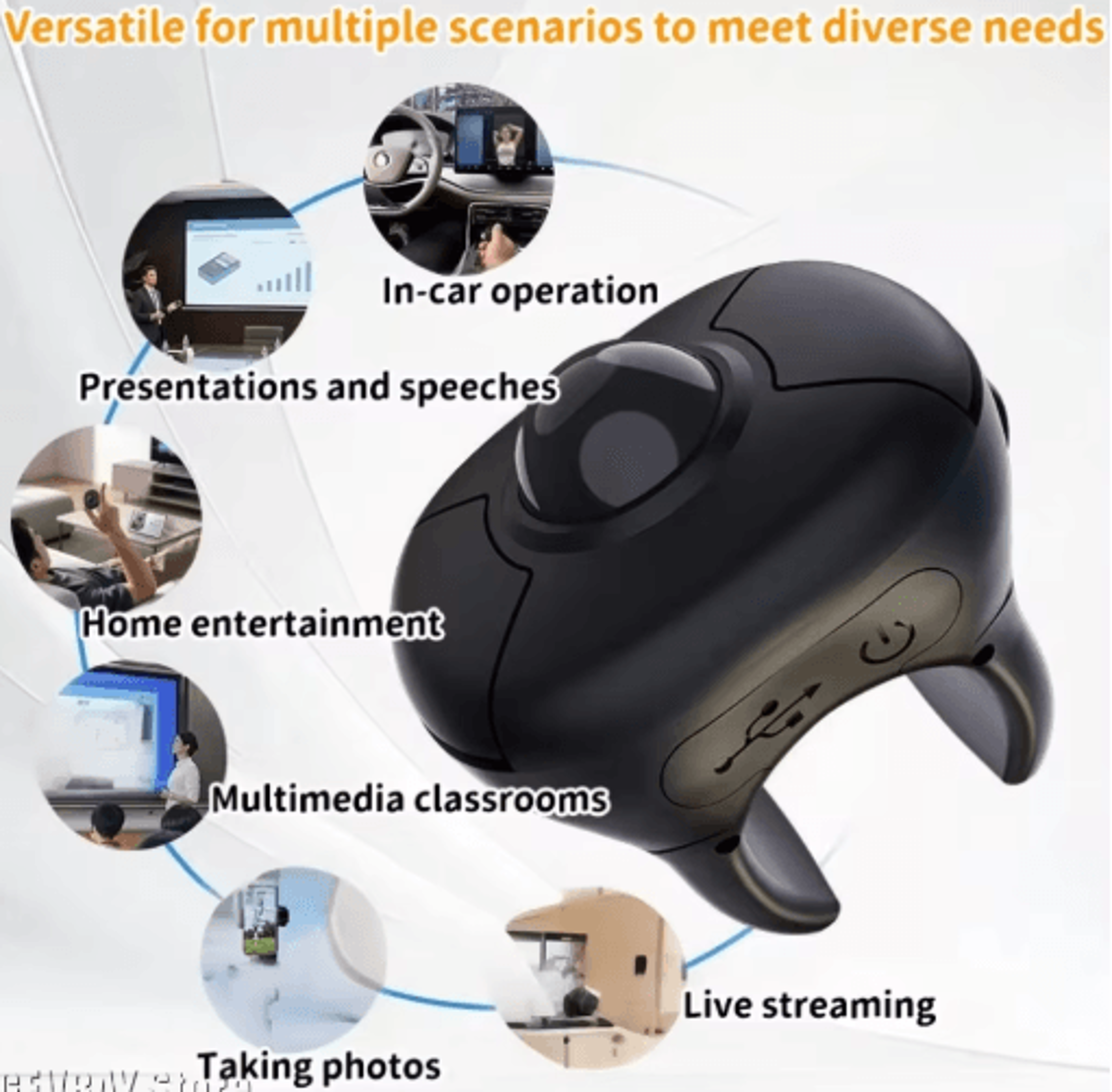 wireless trackball ring mouse with bluetooth & 2.4g remote control