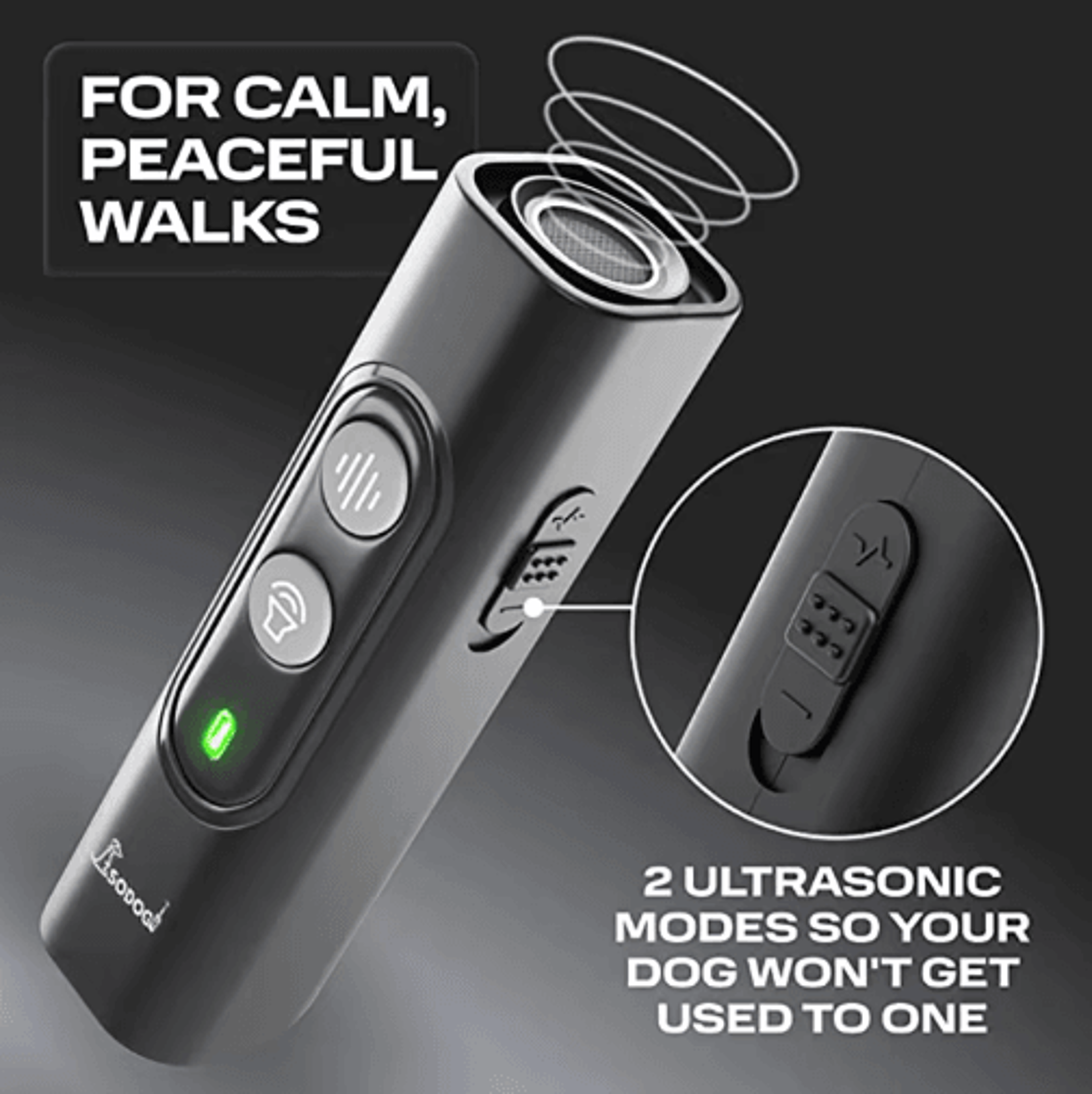 abqp ultrasonic dog repeller – rechargeable anti bark training device
