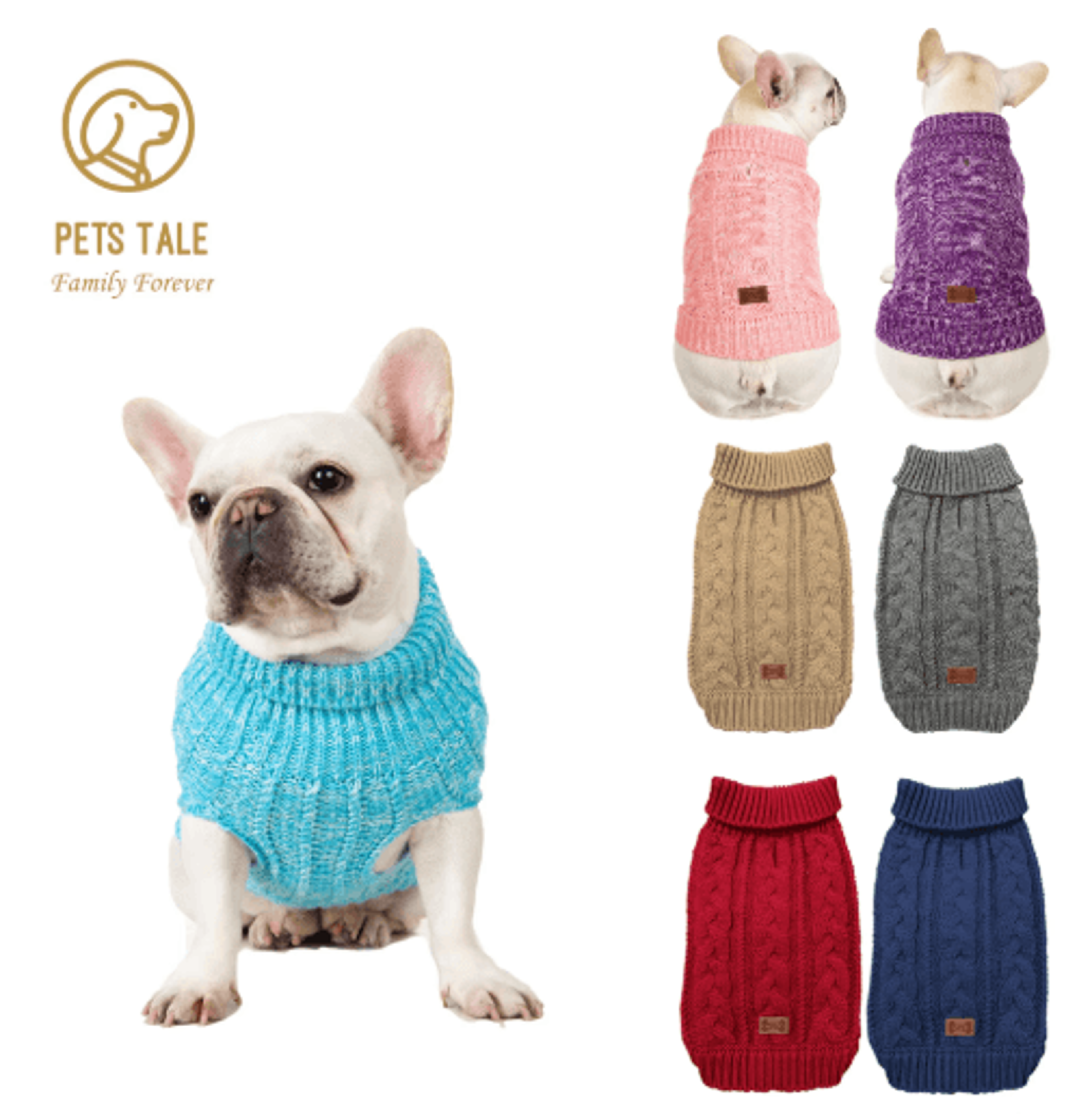 cozy knitted dog sweater warm winter pet clothes for stylish dogs