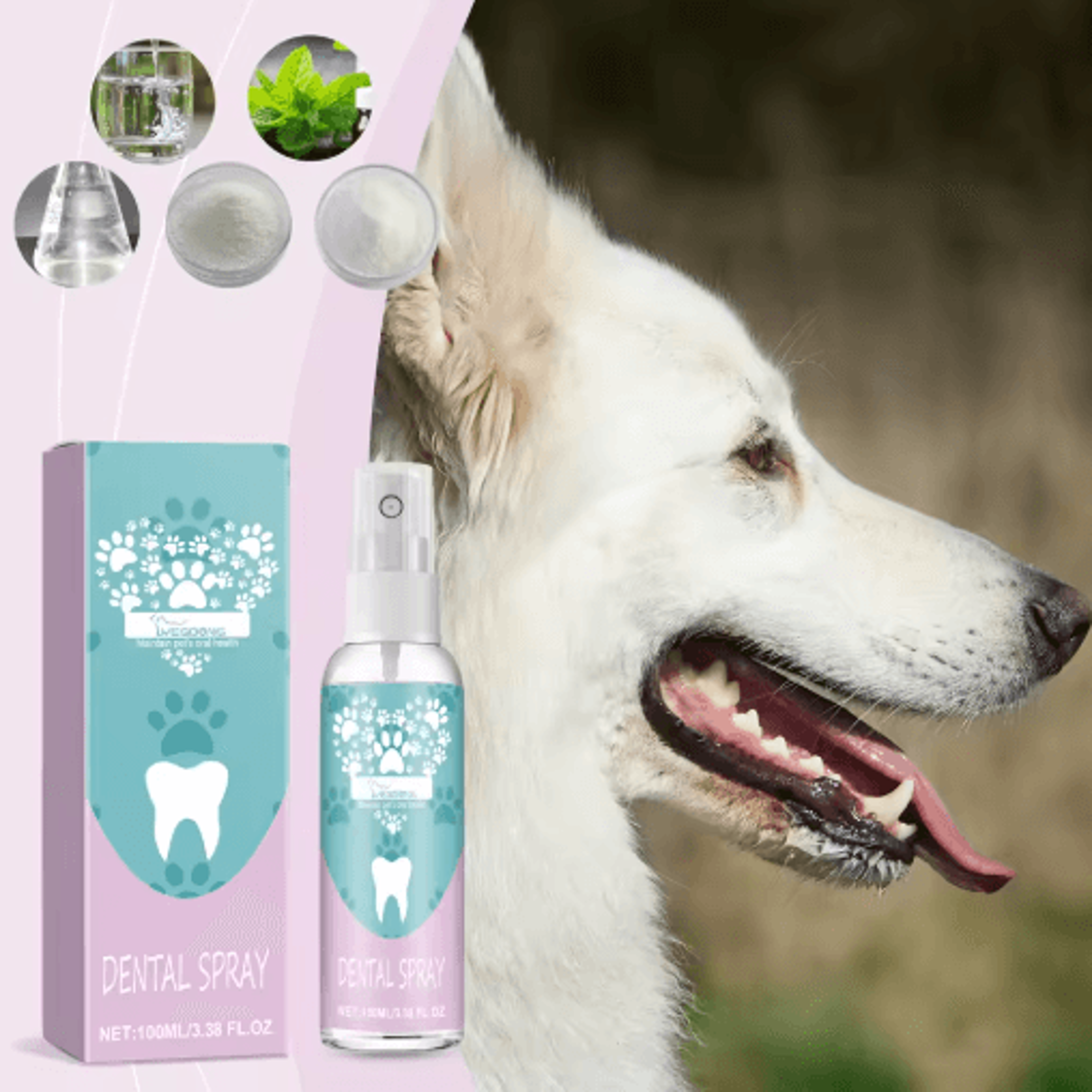 vet-recommended pet teeth spray – tartar & bad breath dental care for dogs & cats
