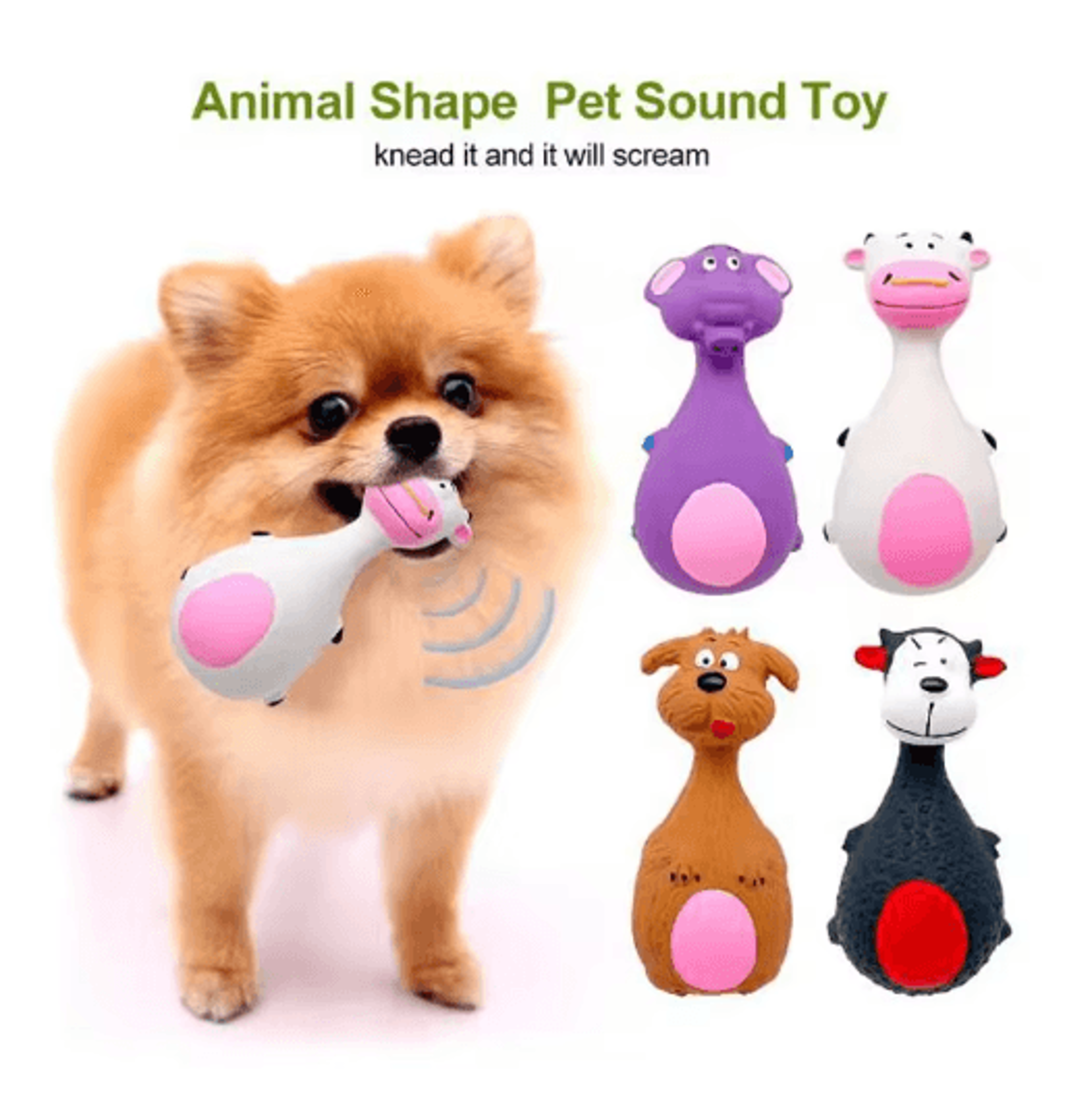 jungle squeak interactive dog chew toy for small & large dogs