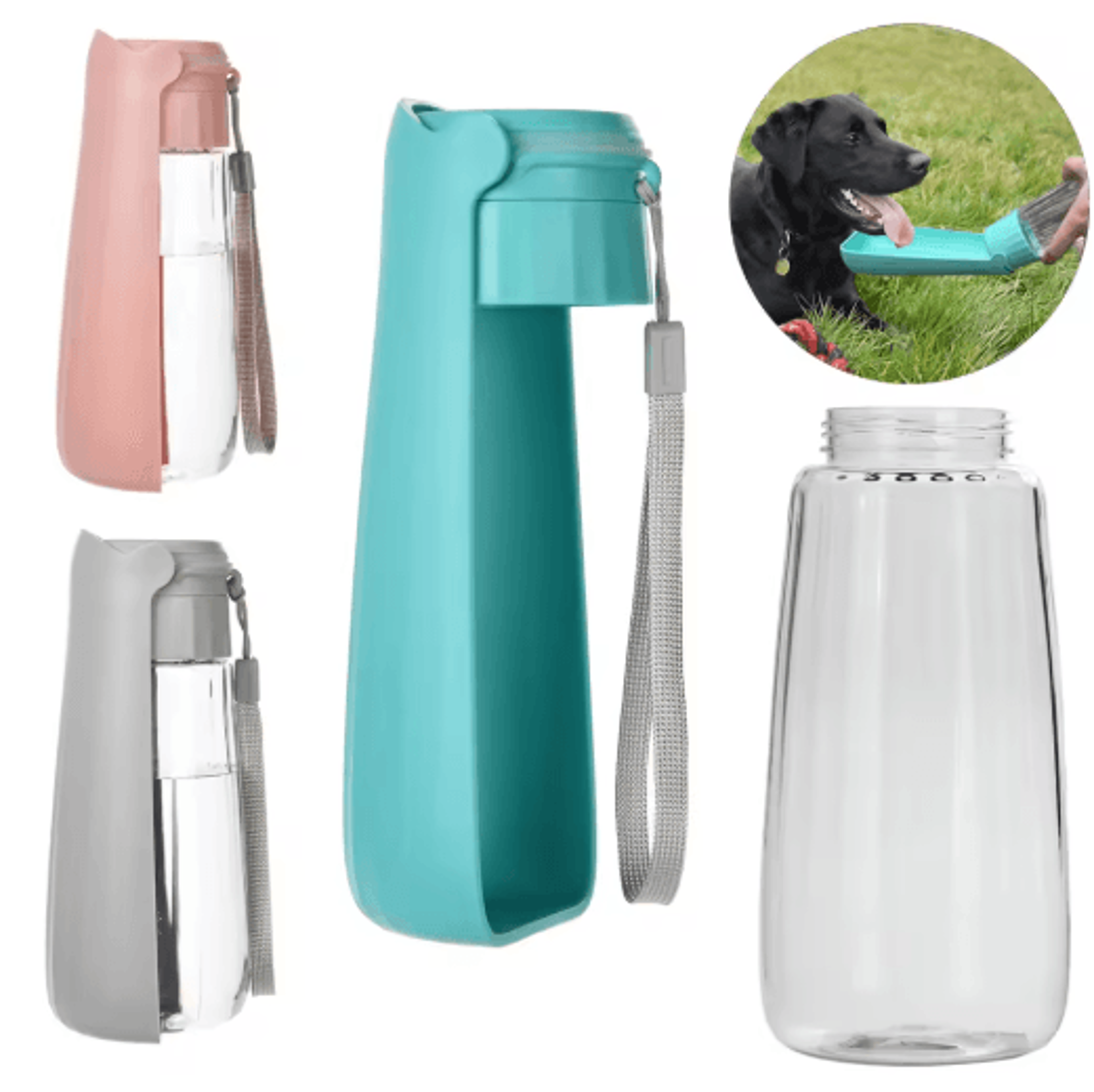hydromate portable dog water bottle with leak-proof drinking bowl