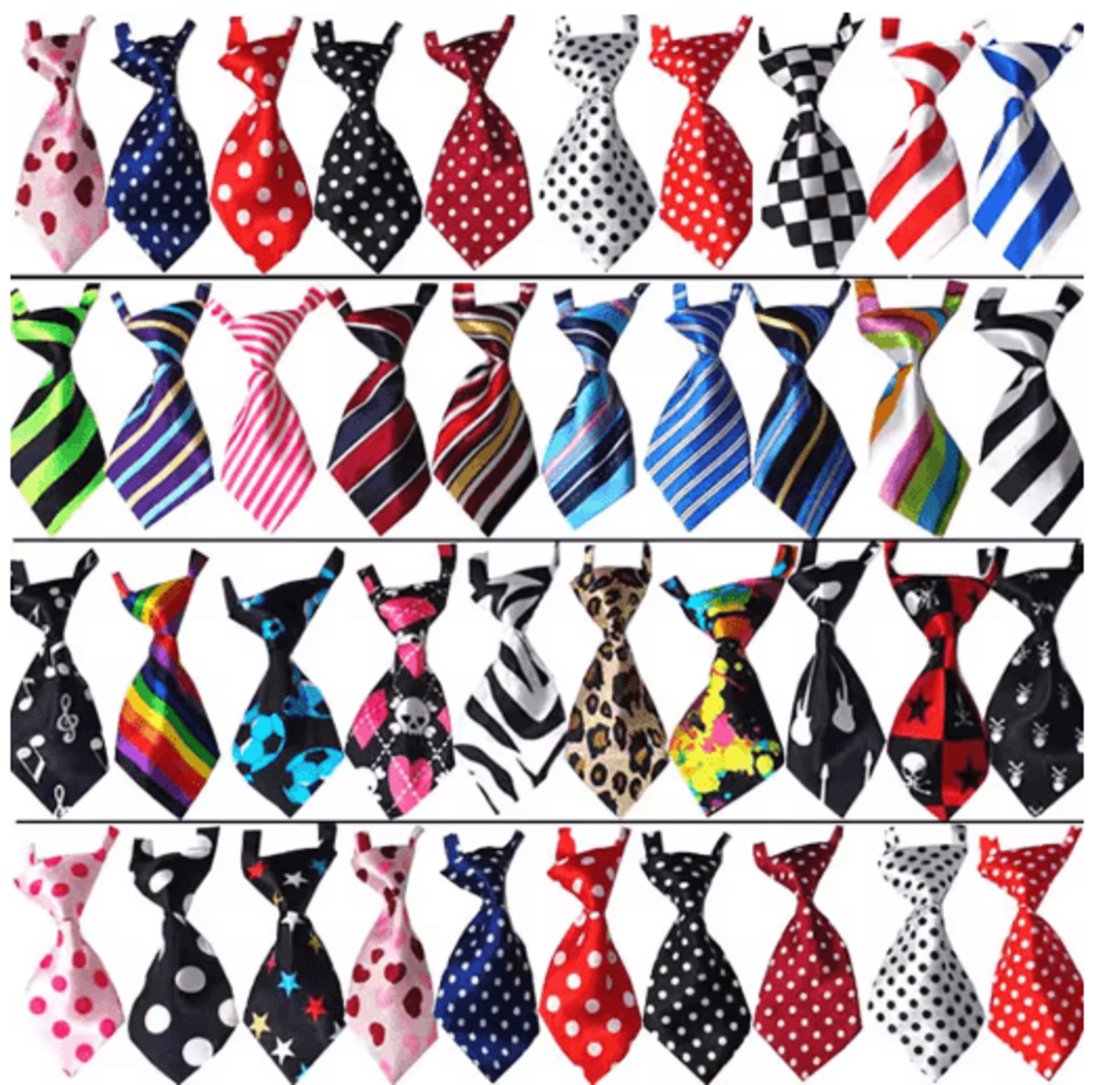 paw charm adjustable pet bow tie set for dogs & cats