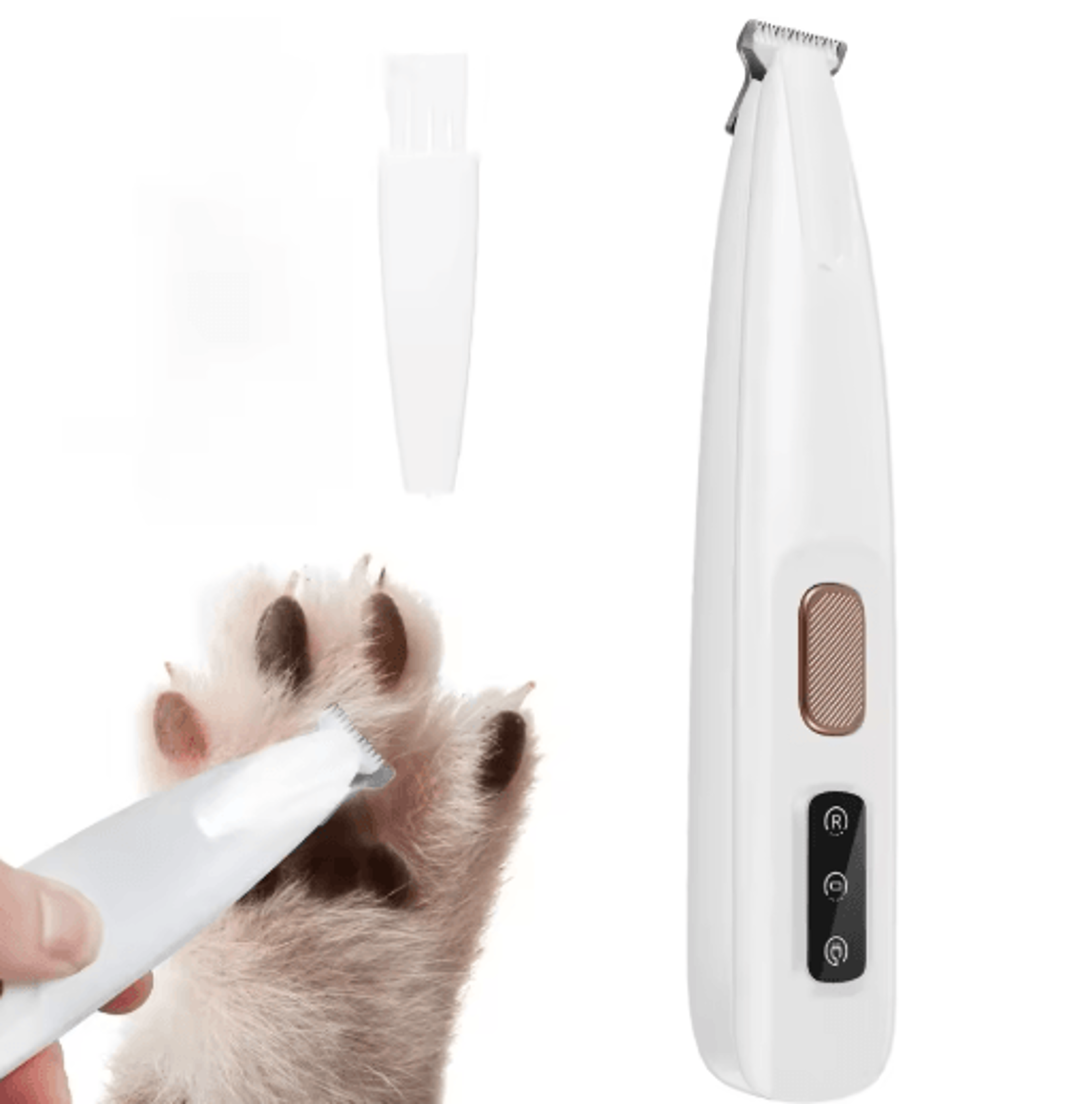 glowtrim pro paw trimmer waterproof pet hair clipper with led light & display