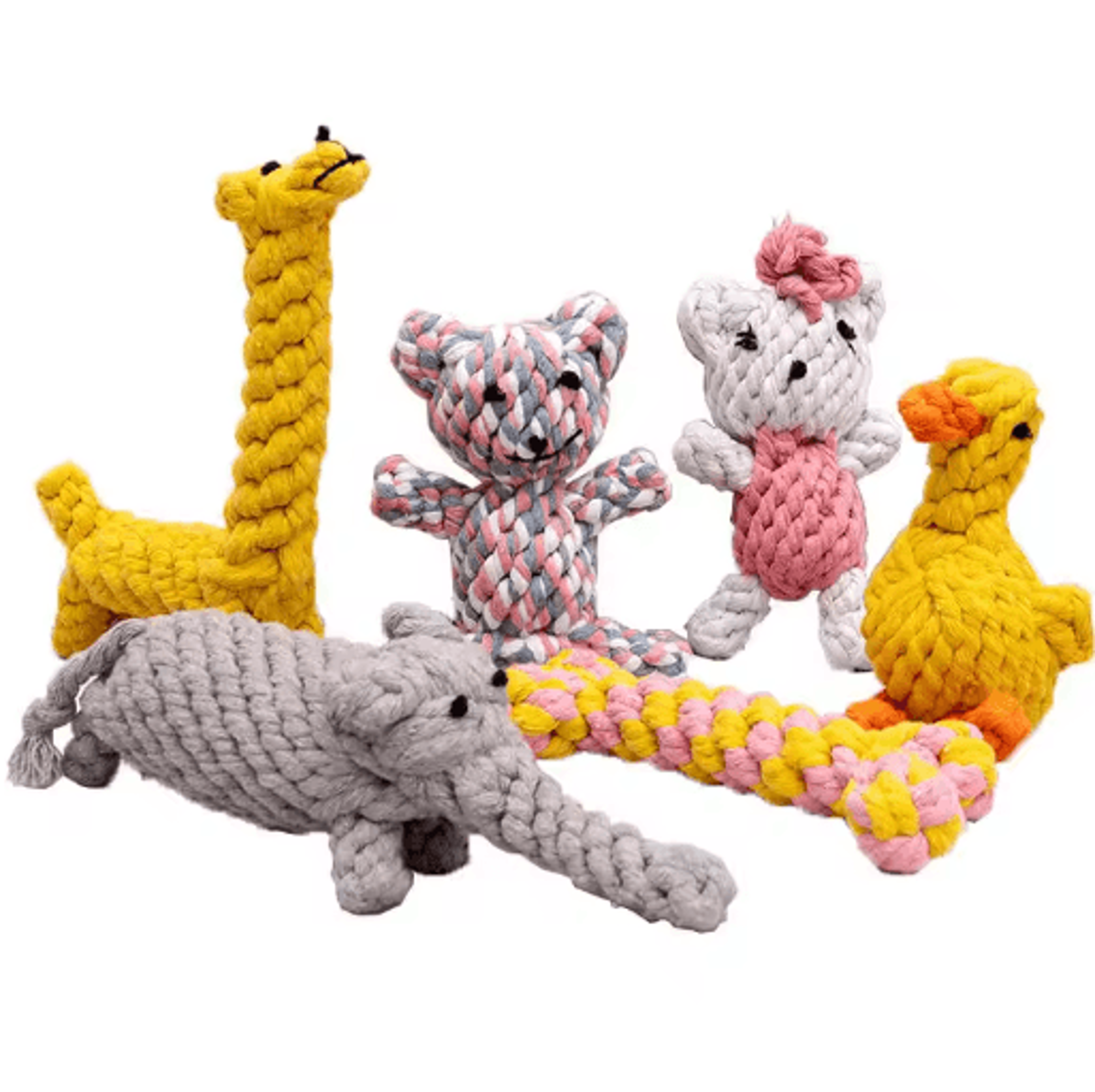 bite resistant rope knot ball dog toy for small dogs teeth cleaning chew & play toy