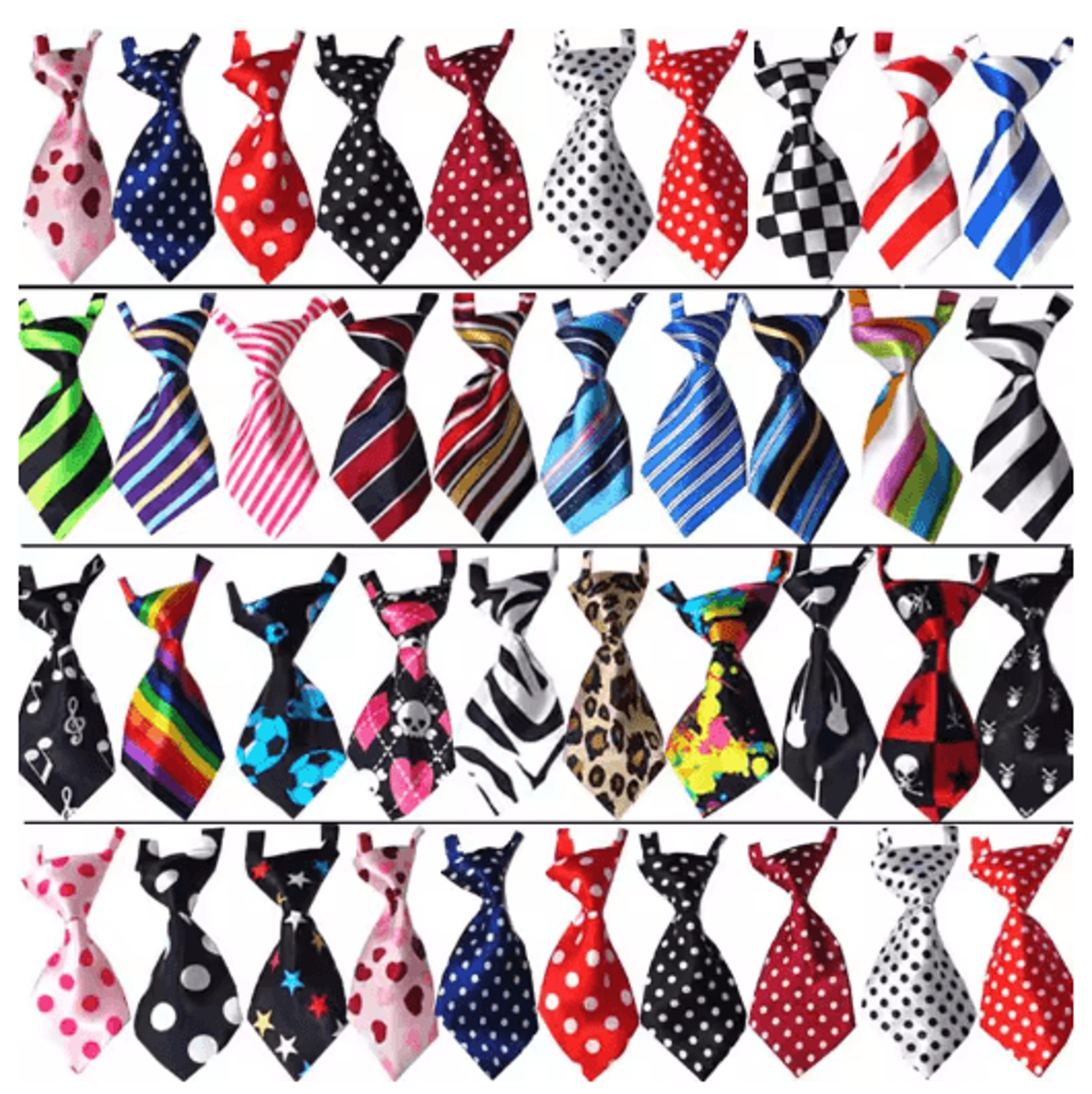 adjustable pet bow tie neckties set for dogs & cats holiday grooming accessories (25/50/100pcs)