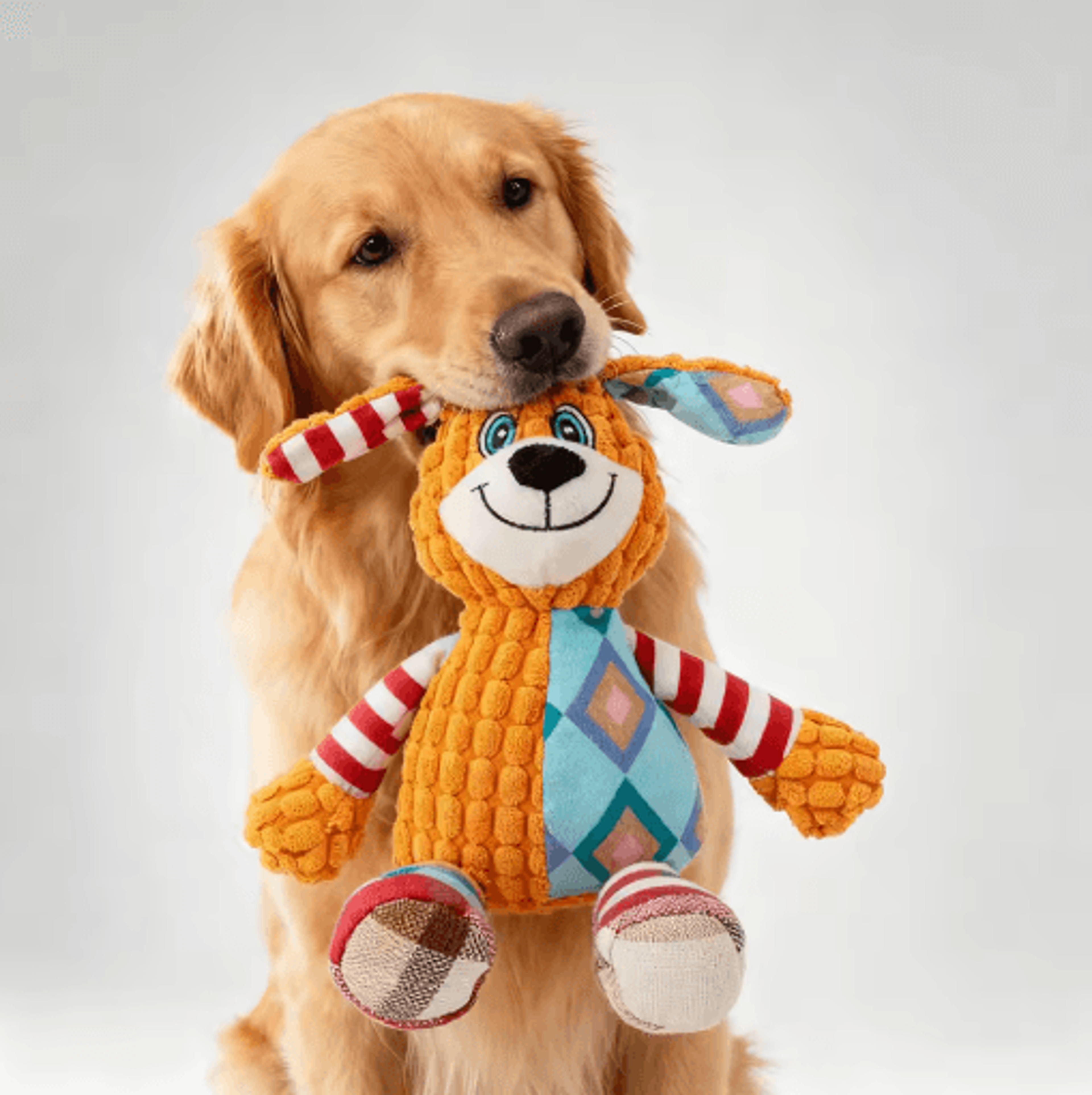 interactive plush pet toy for dogs & cats squeaky bite resistant chew & teeth cleaning toy