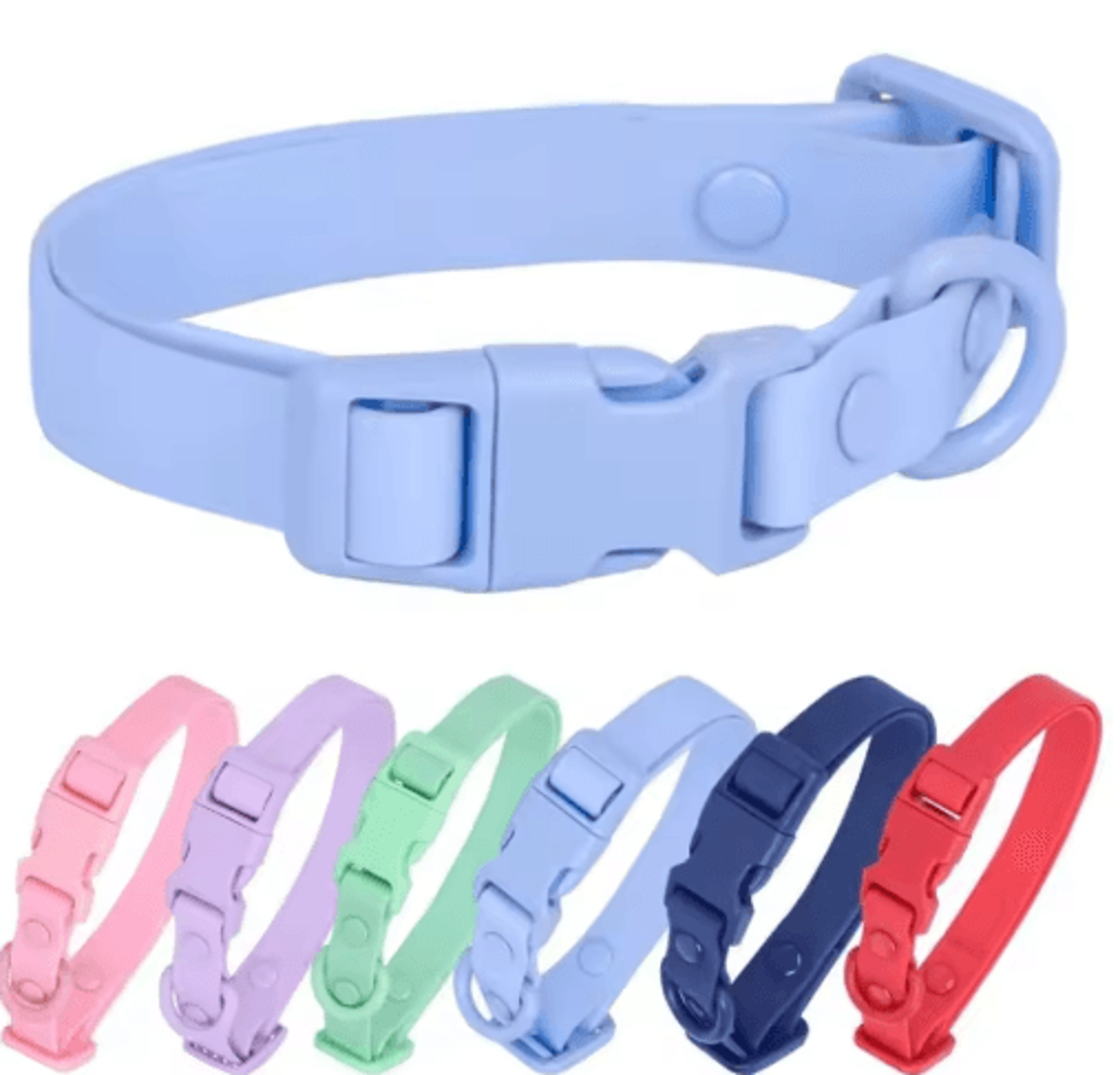 waterproof adjustable pet collar with safety buckle – rustproof outdoor dog & cat collar