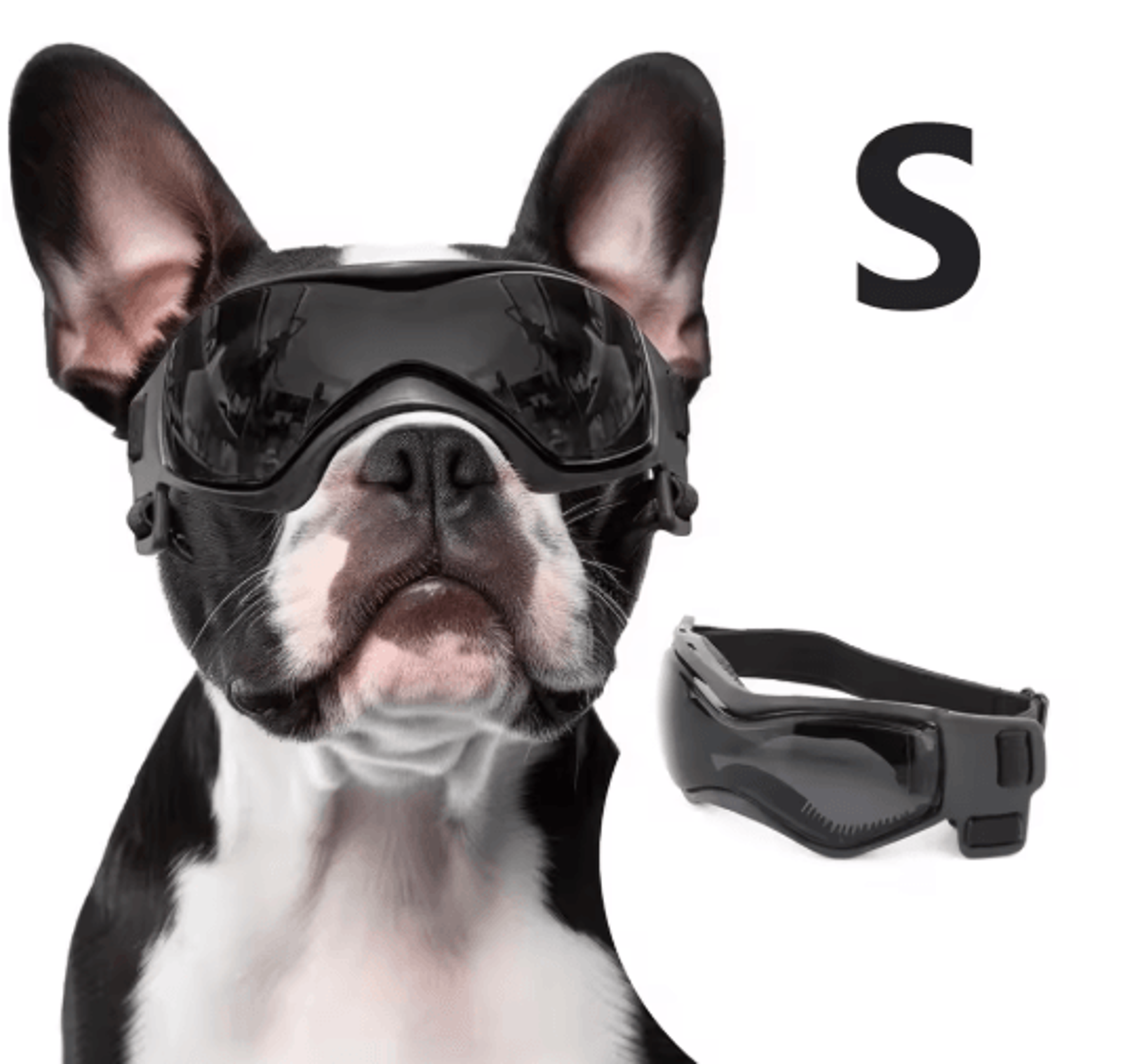 adjustable dog sunglasses with uv protection – windproof pet goggles for small & medium dogs