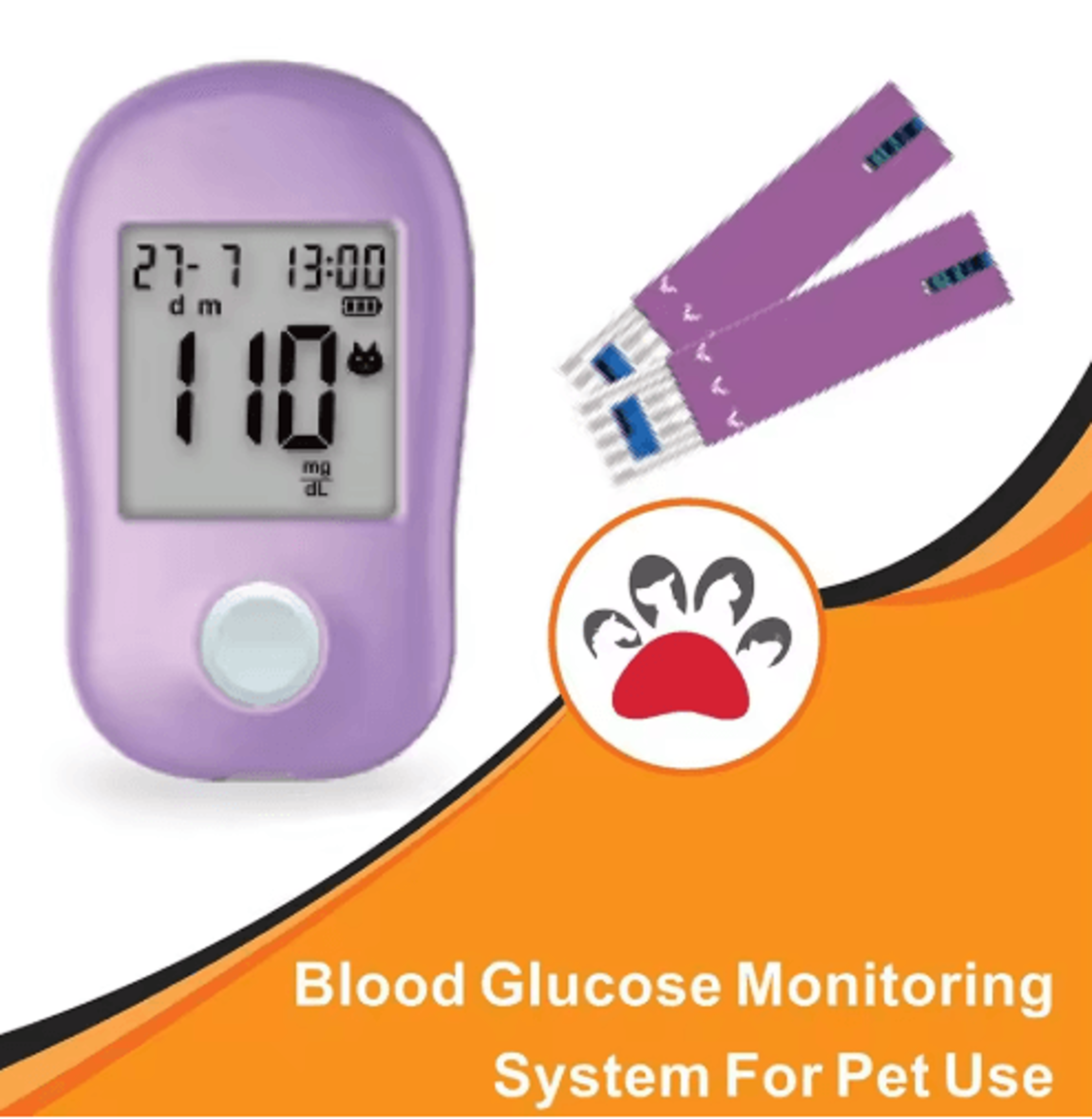 professional pet blood glucose monitoring system – diabetes management meter for dogs & cats