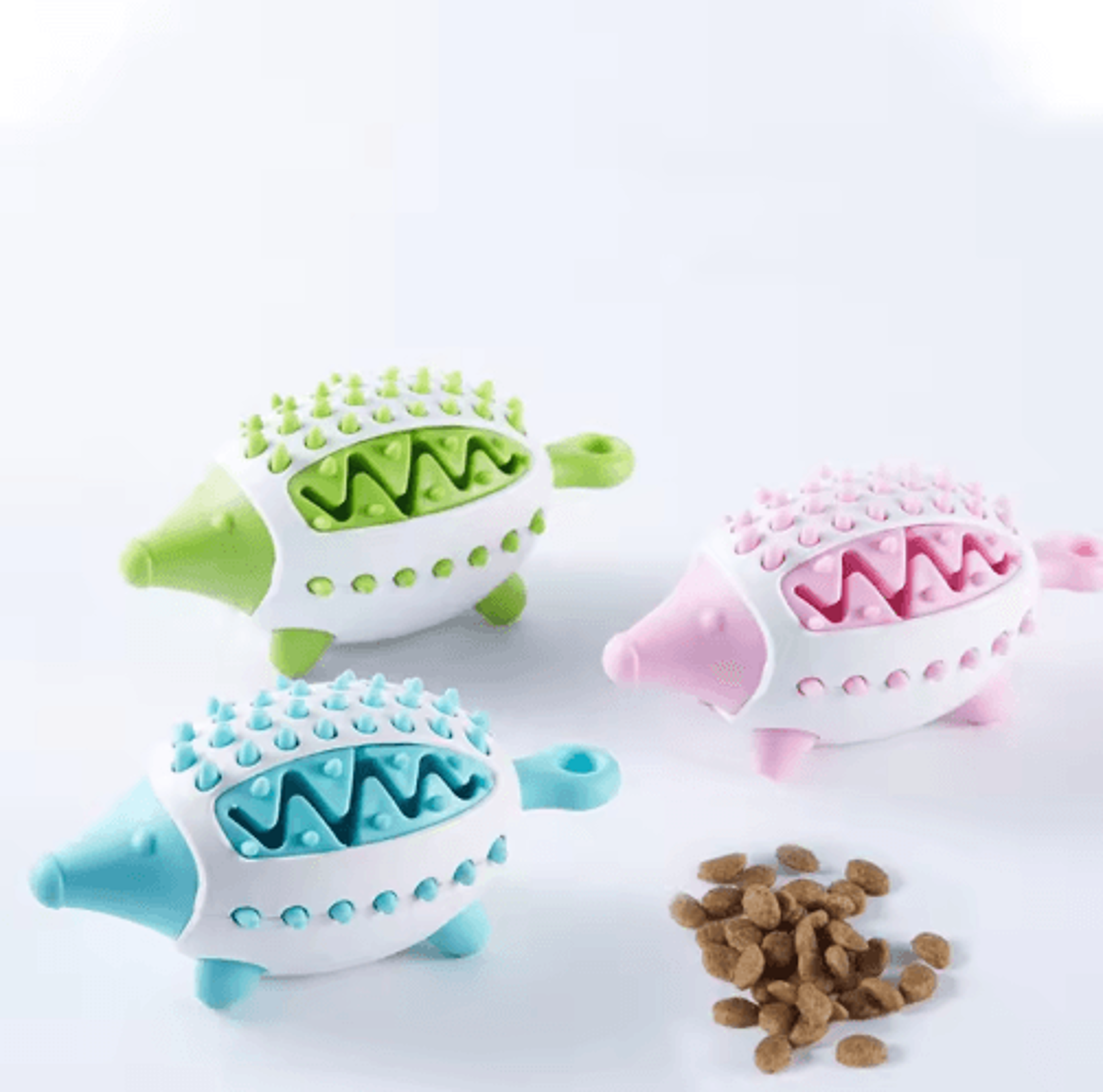hedgehog treat dispensing dog toy – teeth grinding & slow feeding interactive ball