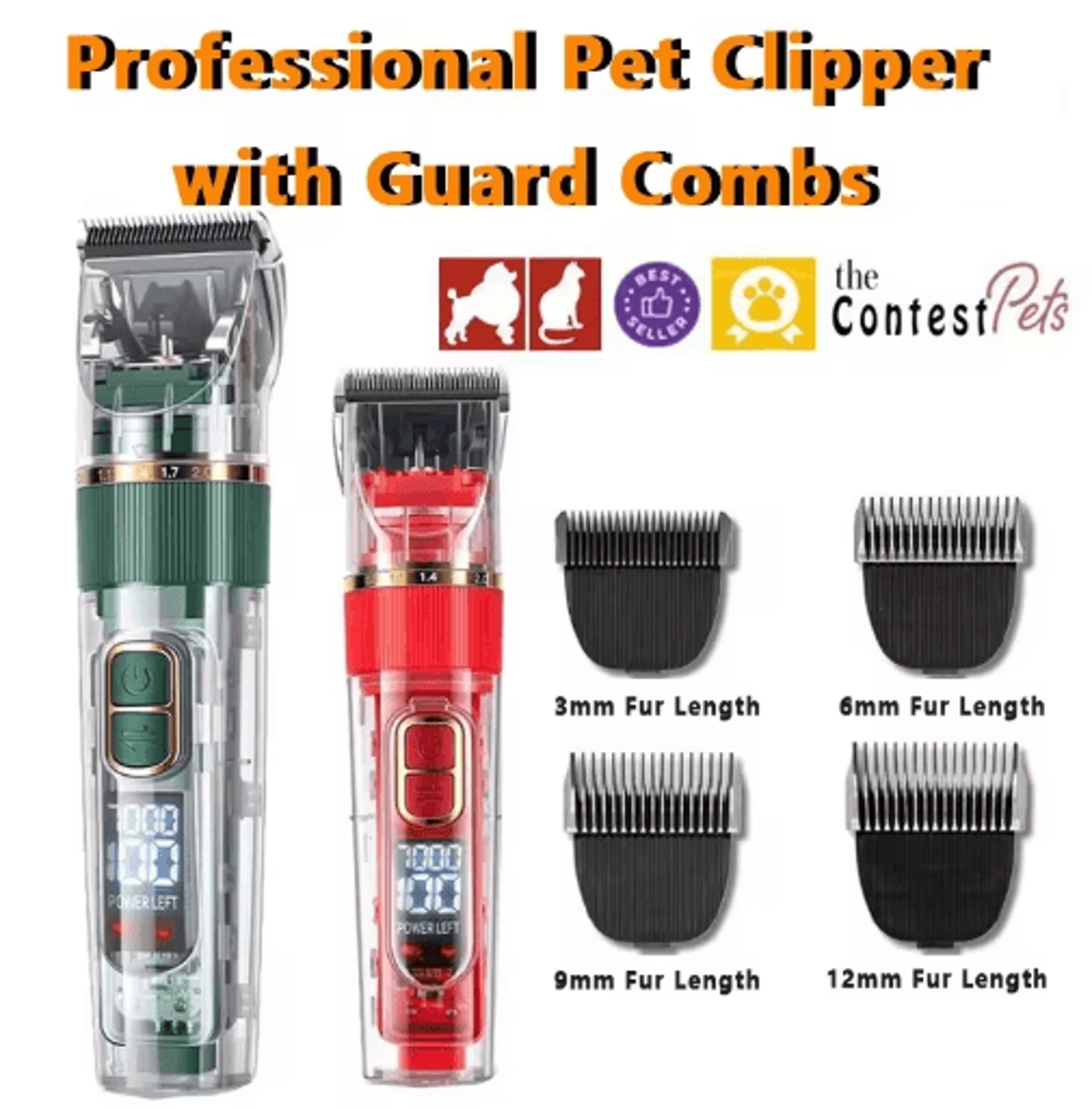 professional rechargeable dog clipper pet grooming trimmer for dogs & cats