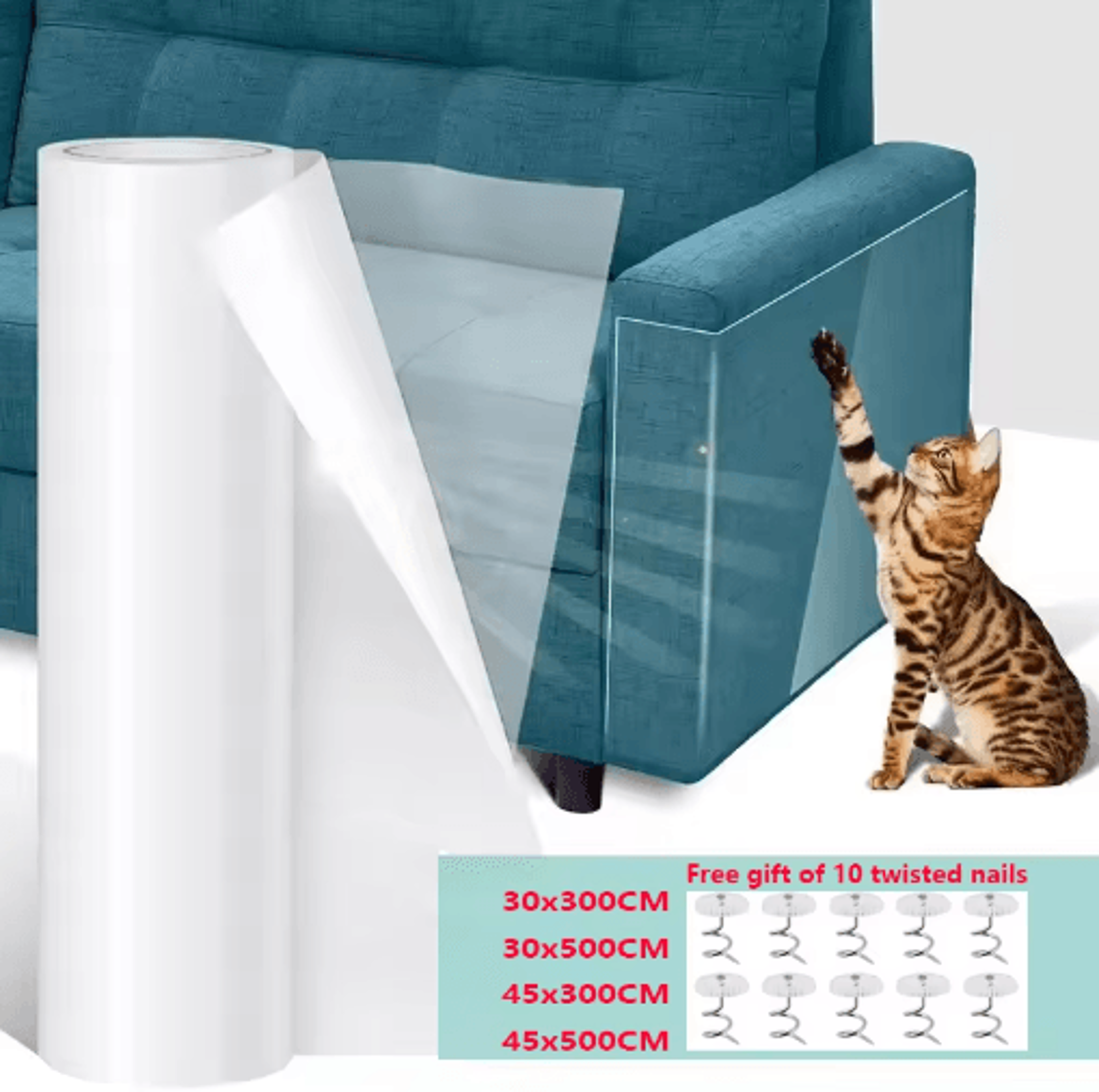 transparent cat scratch deterrent tape furniture protector training stickers