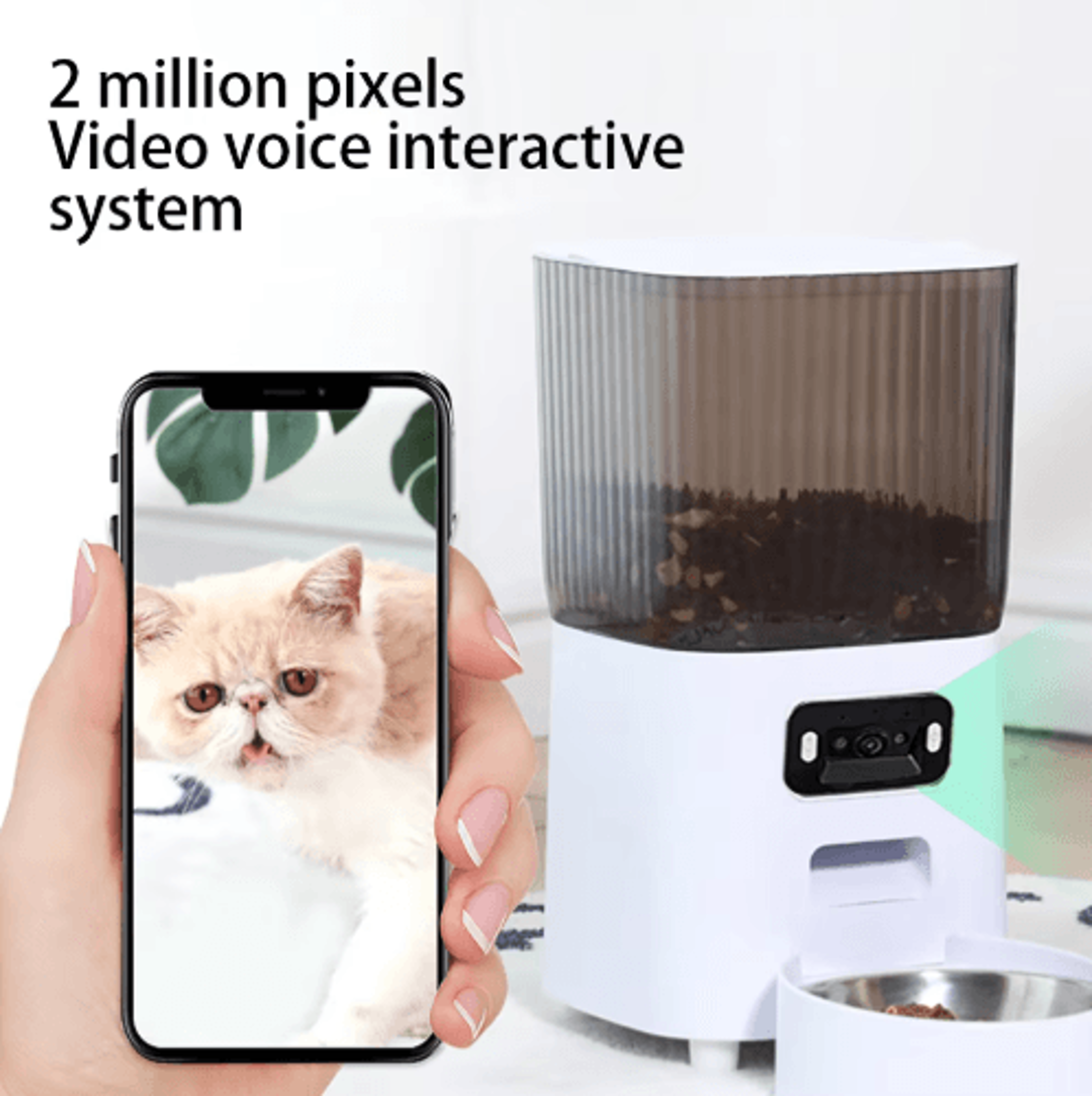 5l smart automatic pet feeder with camera – wifi cat & dog food dispenser with voice recorder