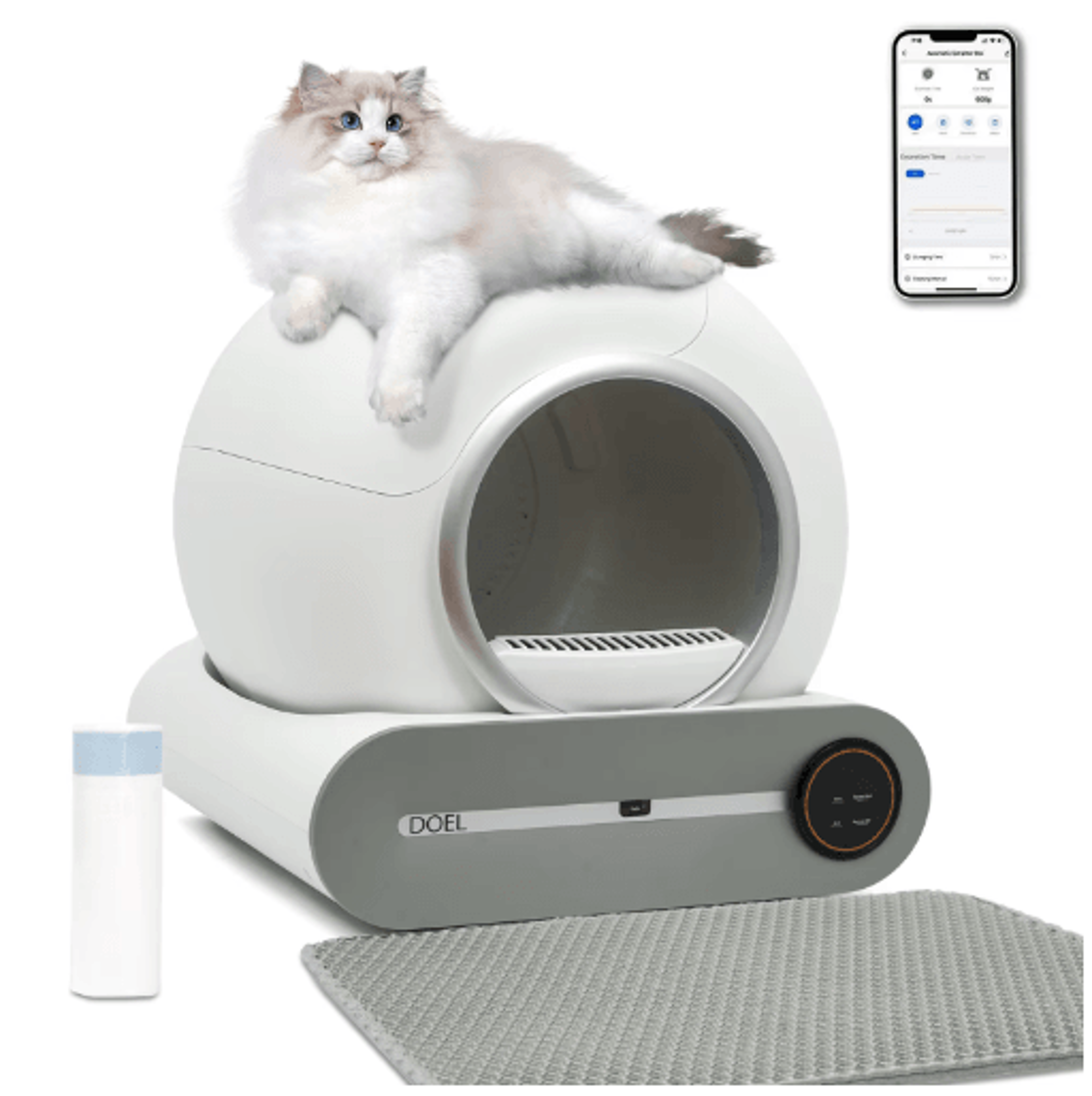 doel smart automatic cat litter box – 65l self cleaning cat toilet with app control & wifi