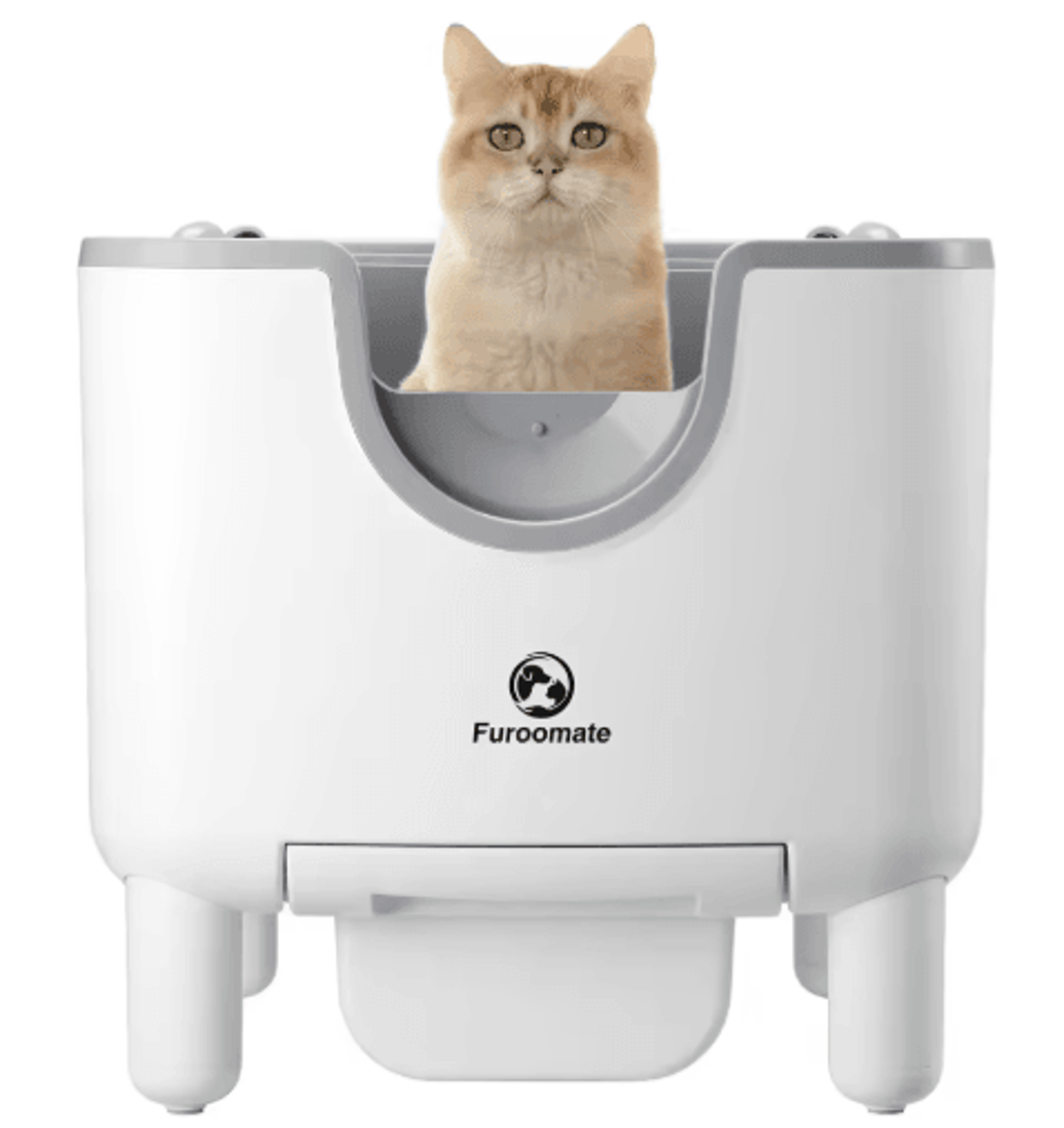 f6 self-cleaning cat litter box – open-top automatic litter box with odor control & safety protection