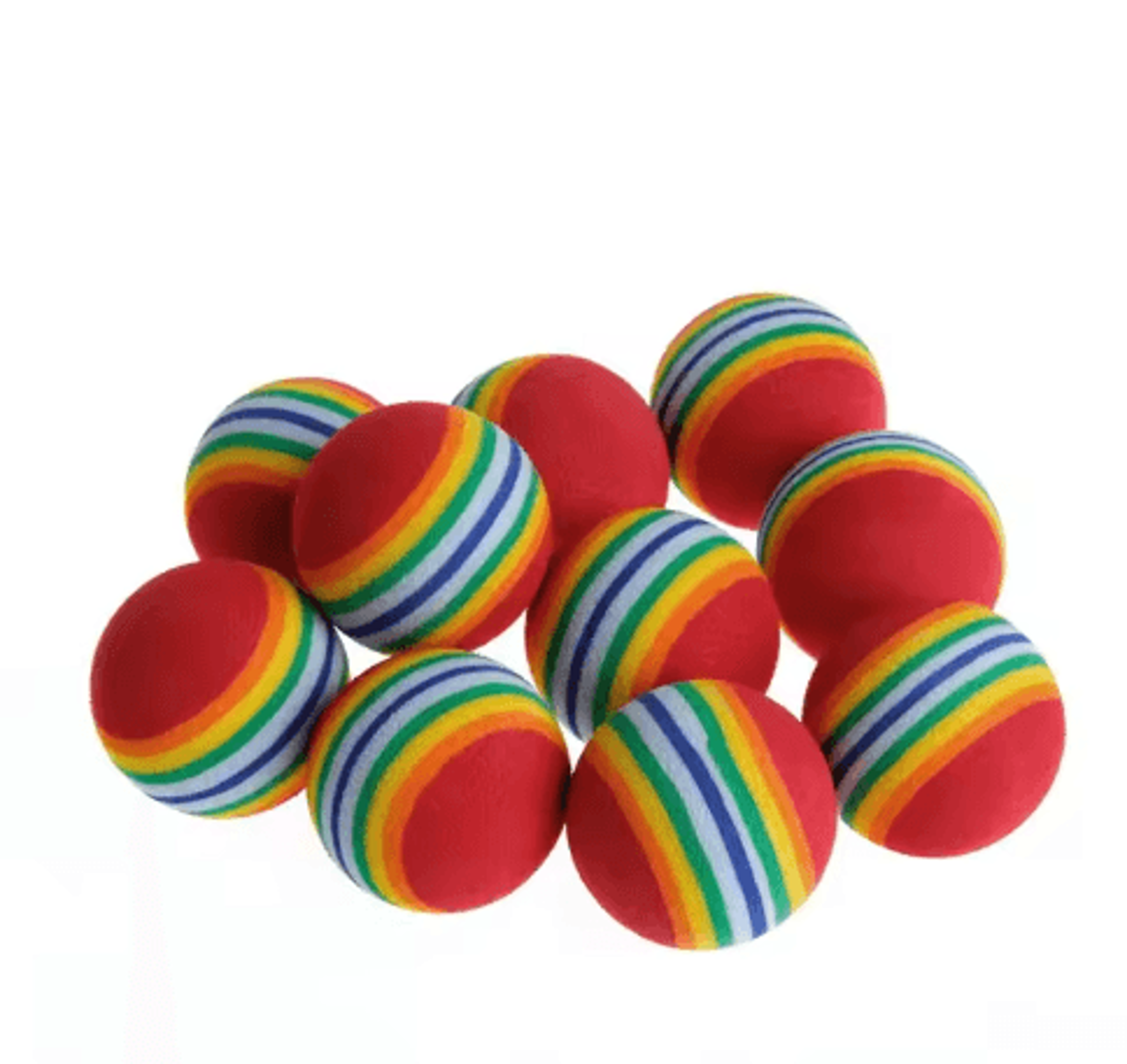 10pcs colorful cat toy balls – interactive foam rattle toys for cats & kittens