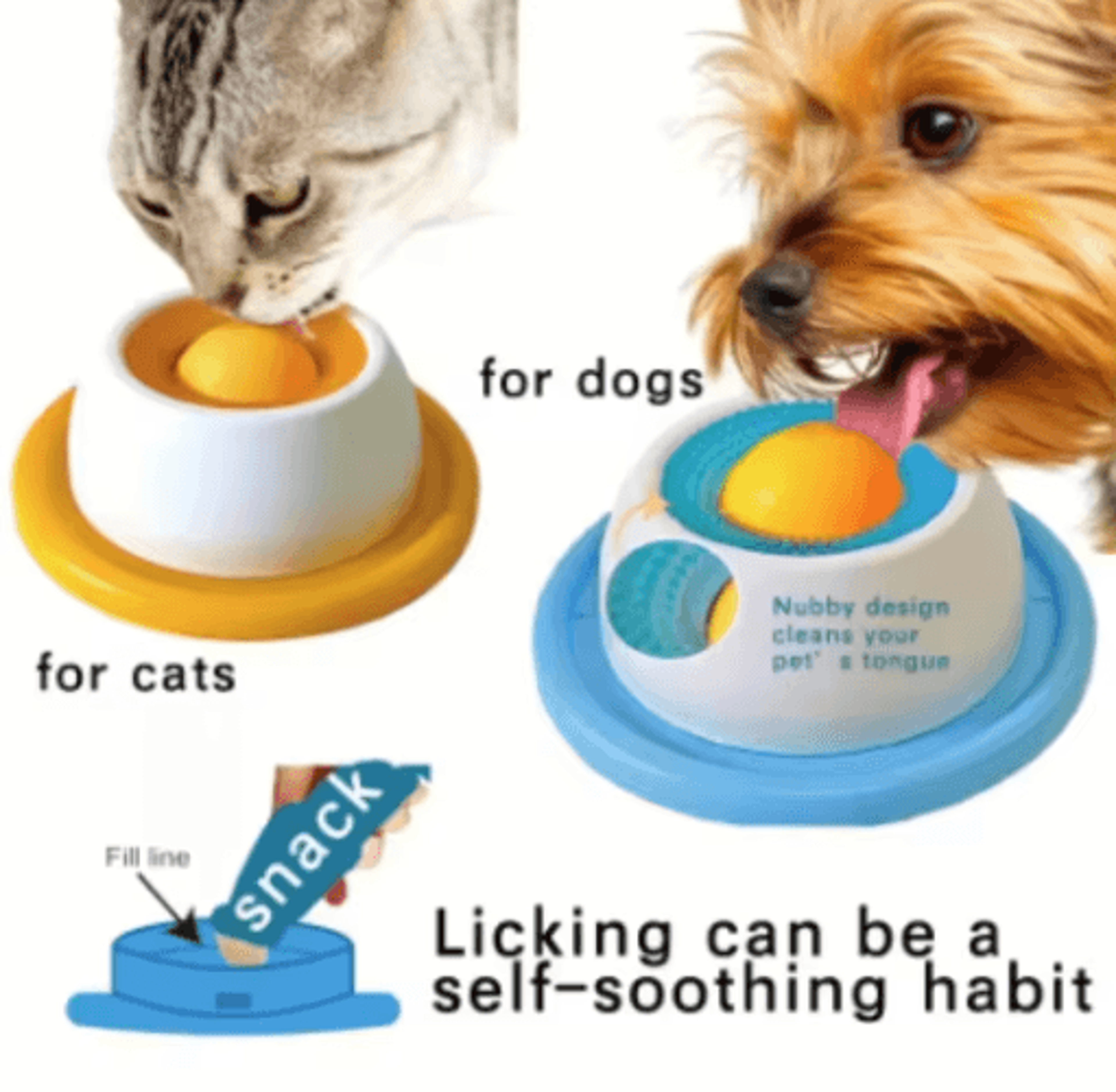 interactive pet lick mat – slow feeder dental care snack plate for dogs & cats