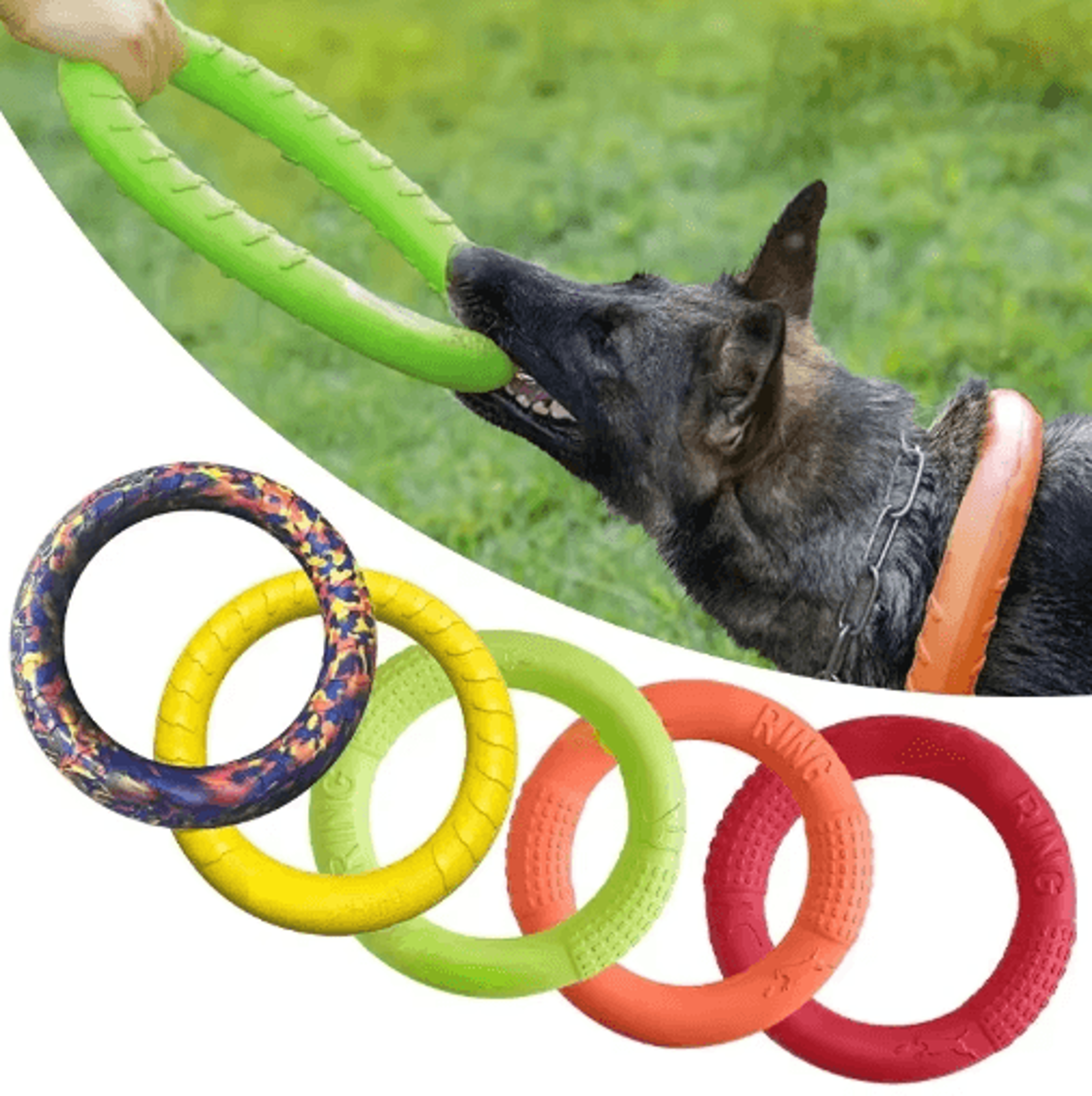 interactive eva dog flying disc & floating training ring toy
