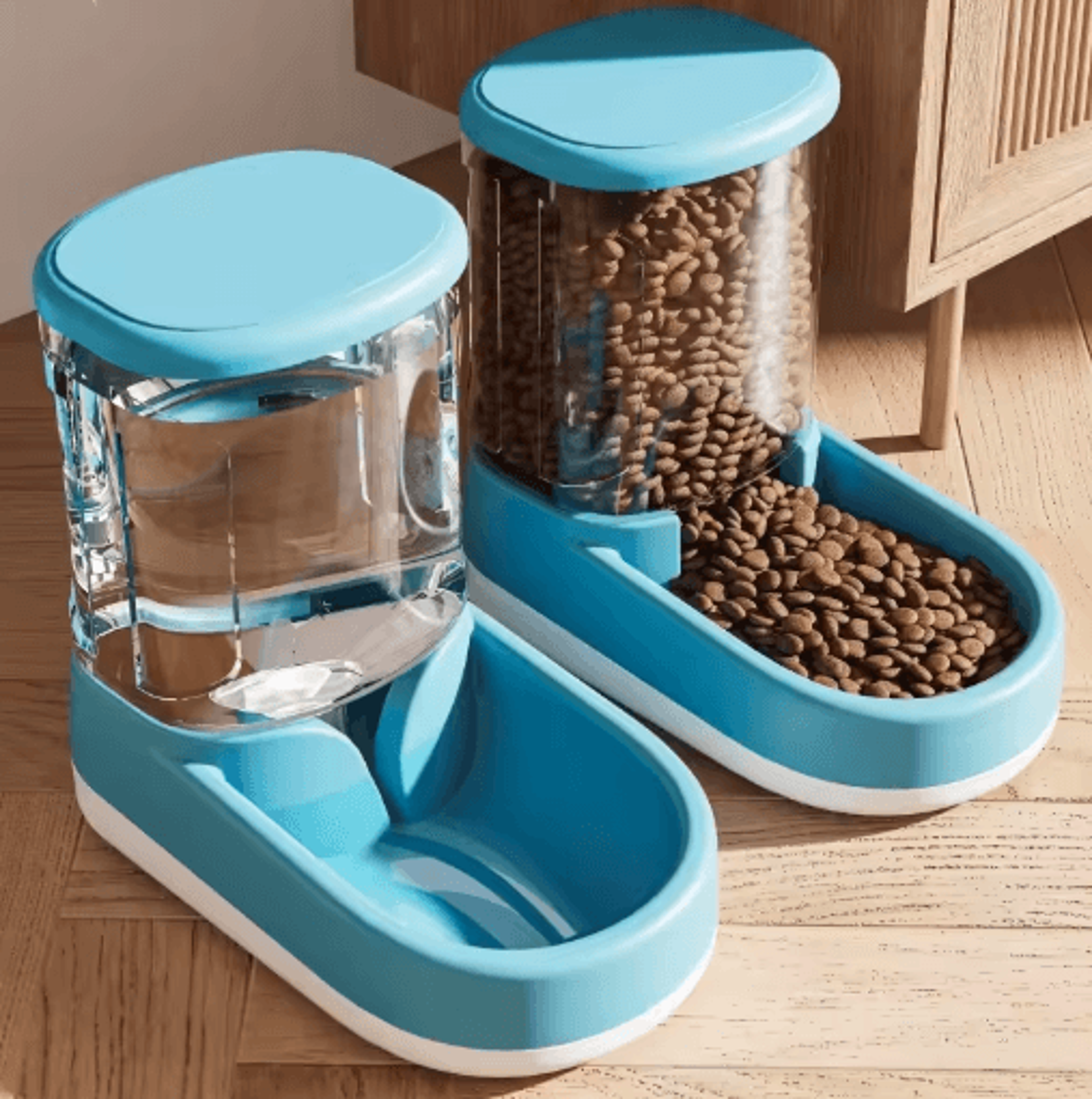 automatic pet food & water dispenser for cats and dogs