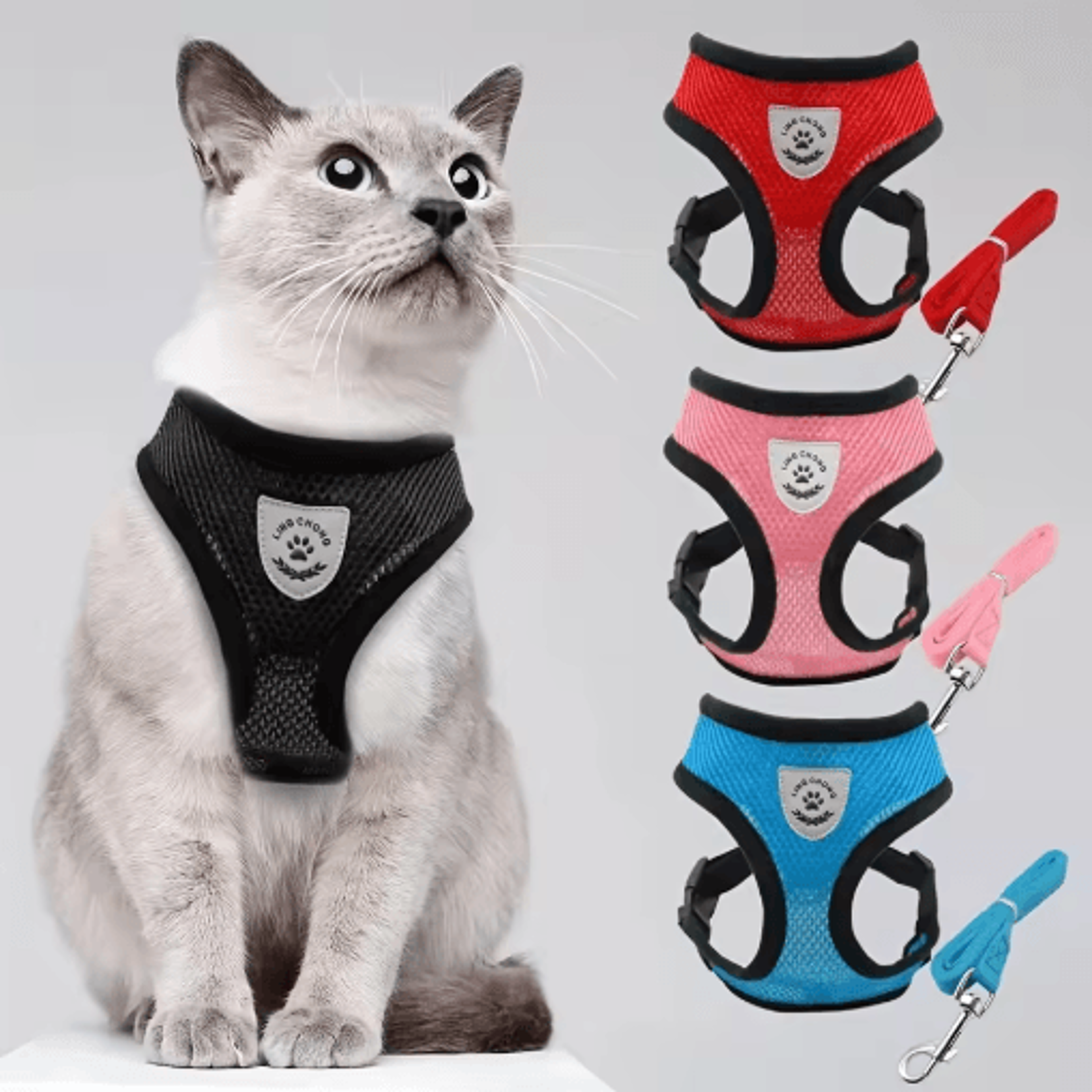 adjustable escape-proof reflective cat harness & leash set
