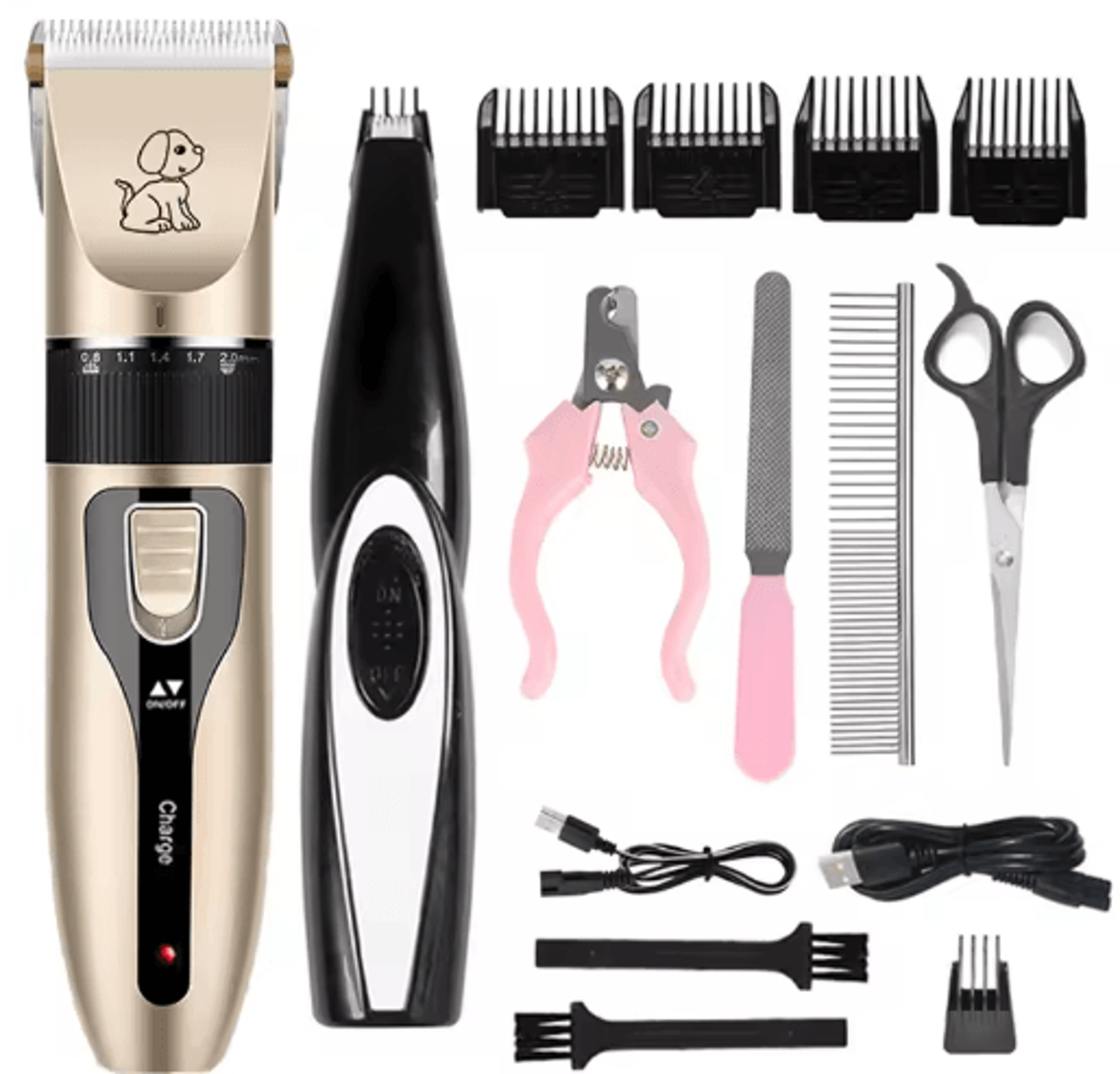 professional rechargeable pet grooming clipper kit for dogs & cats