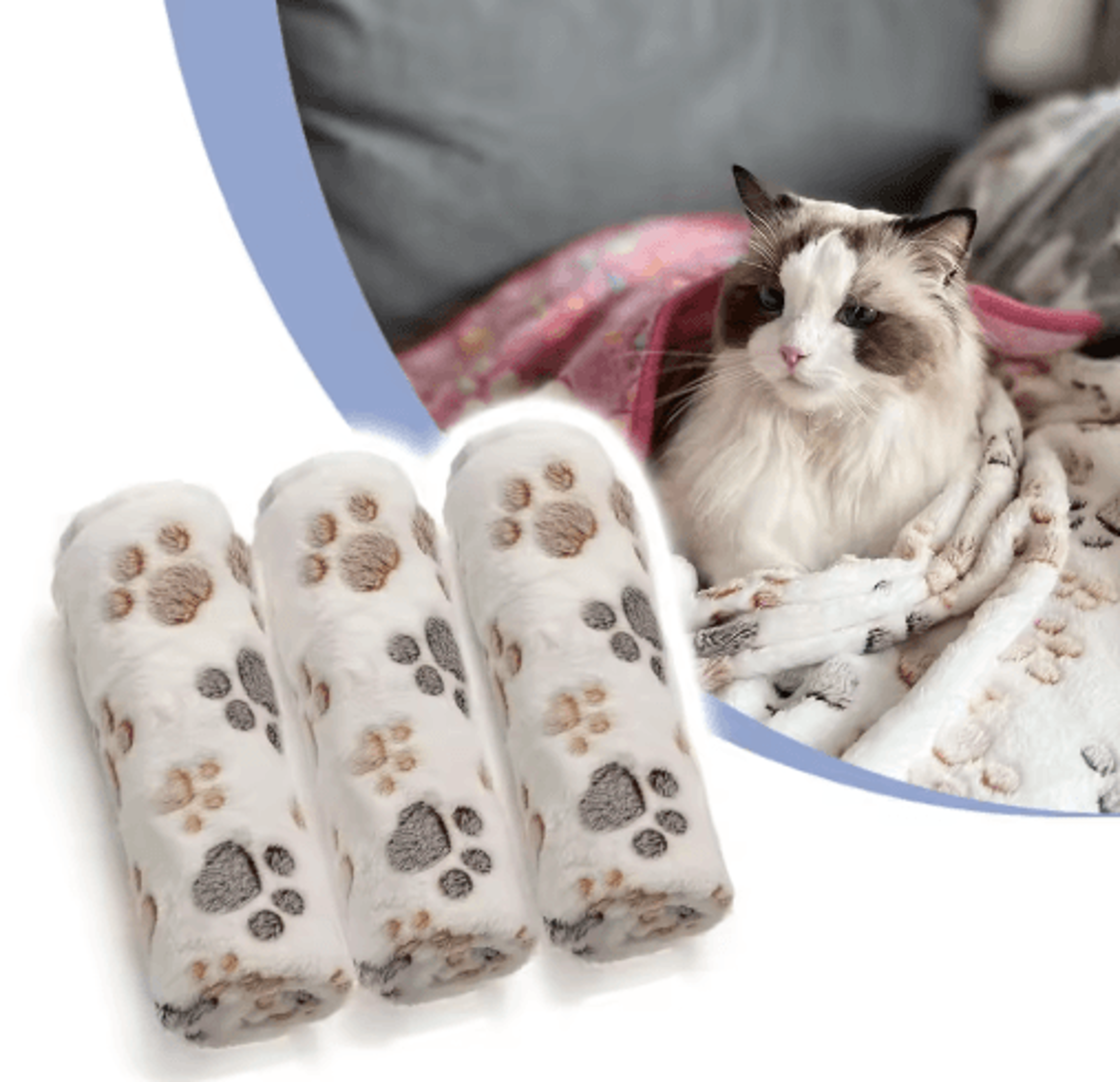 ultra-soft fluffy fleece pet blanket for dogs & cats