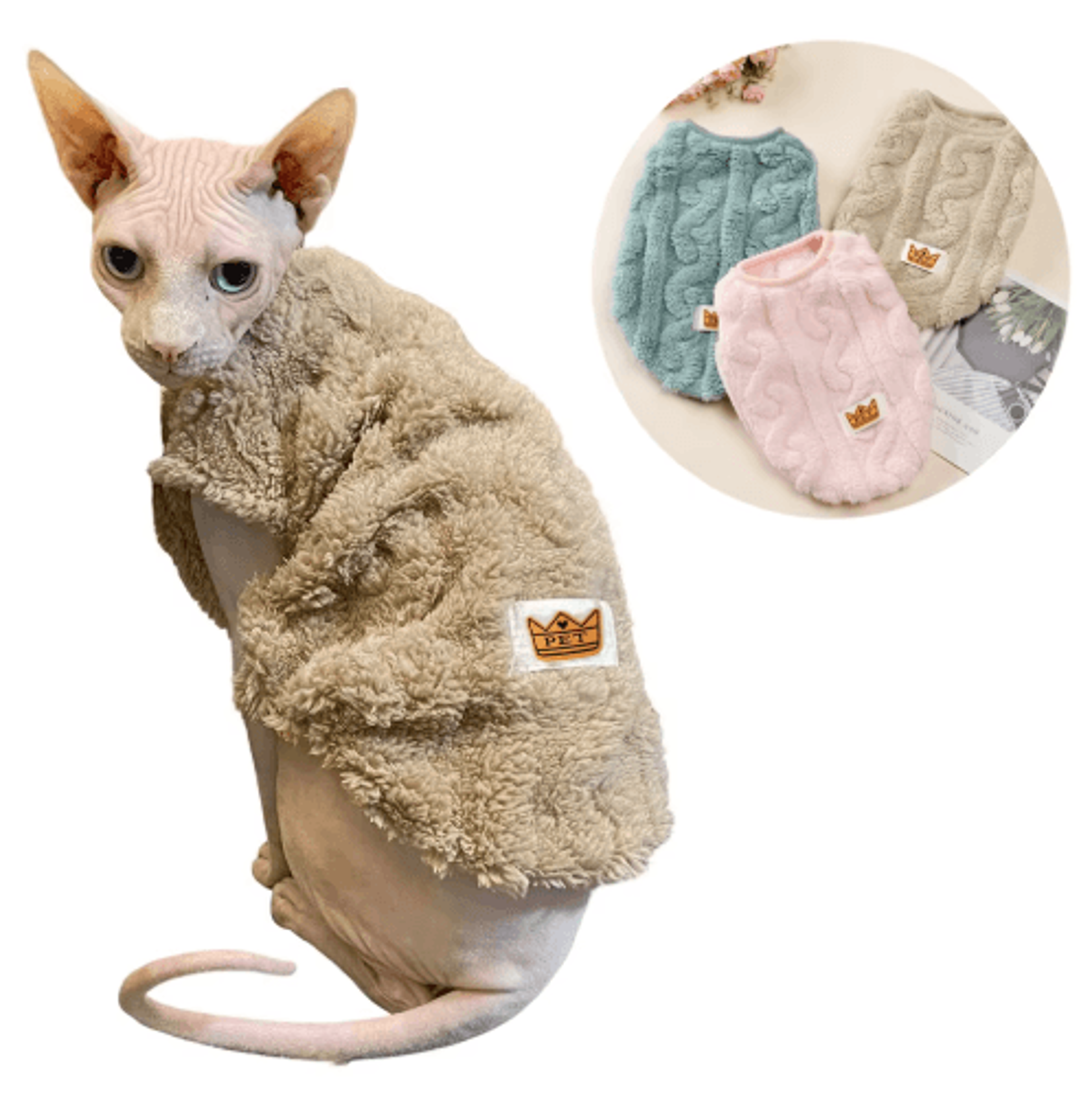 soft fleece pullover sweatshirt for cats & small dogs