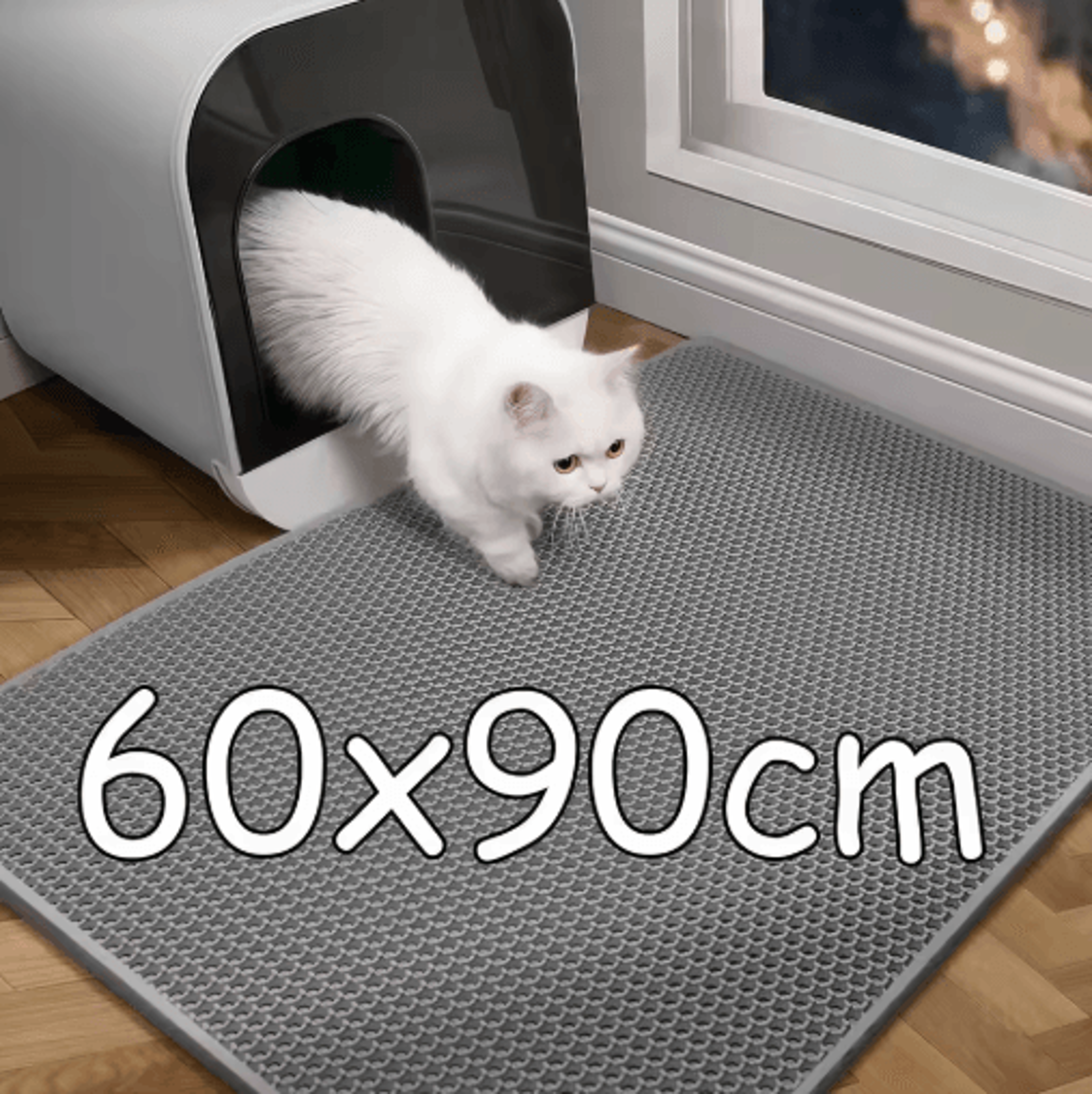 large waterproof double-layer cat litter trapping mat