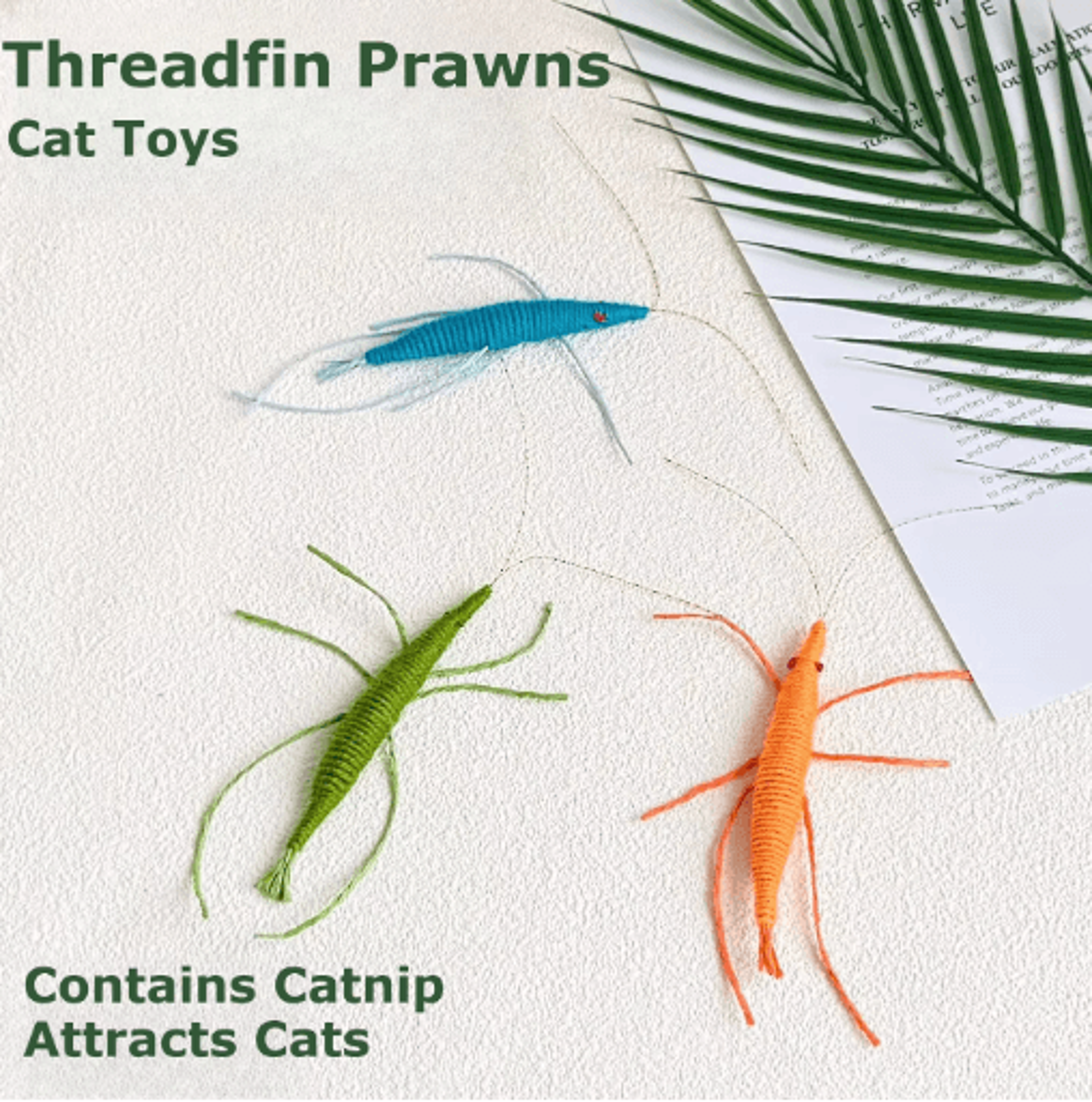 purrbu woolen prawn cat toy with catnip interactive chew & play toy