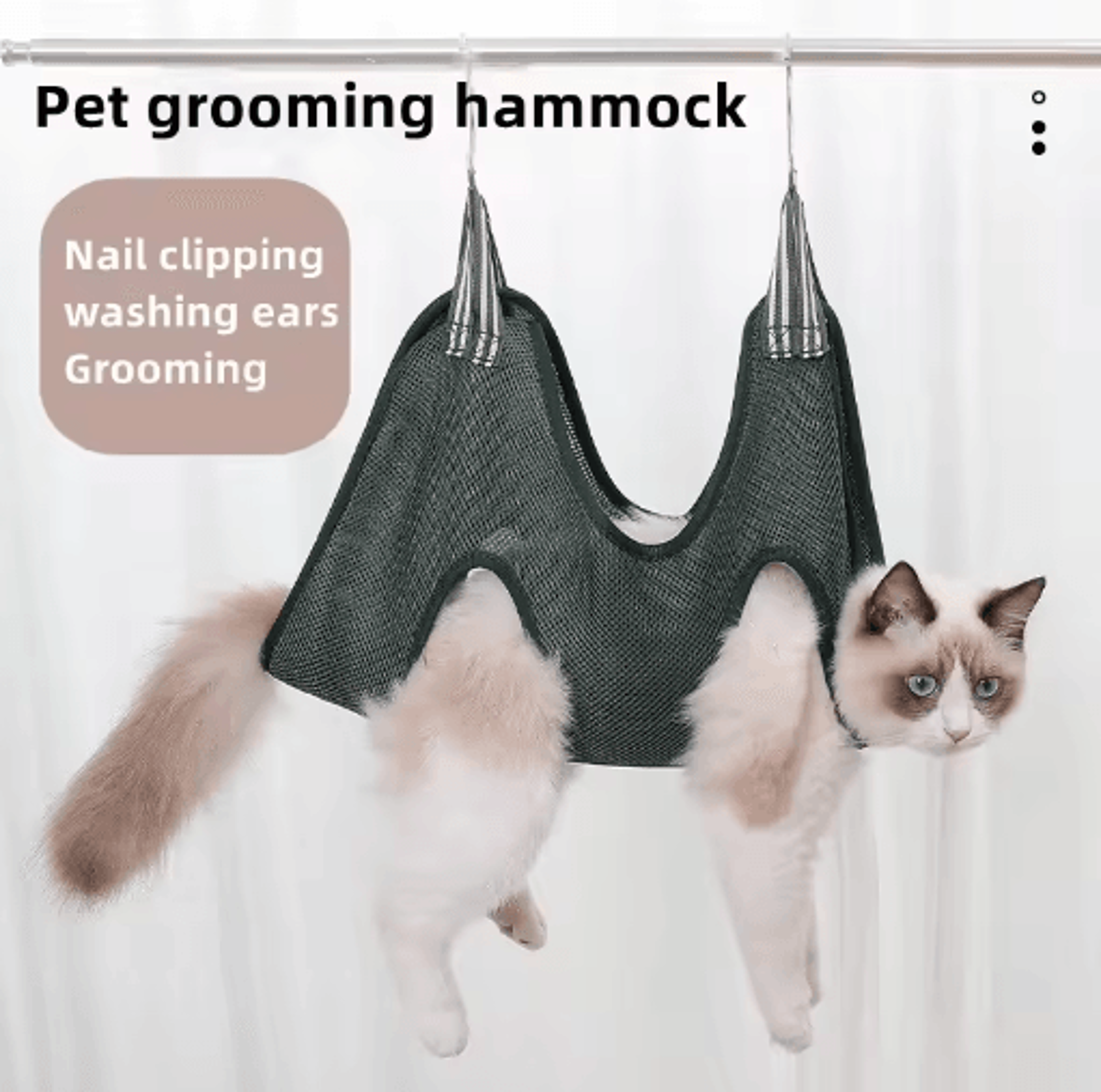 pet grooming hammock restraint bag anti-scratch hanging support for cats & dogs