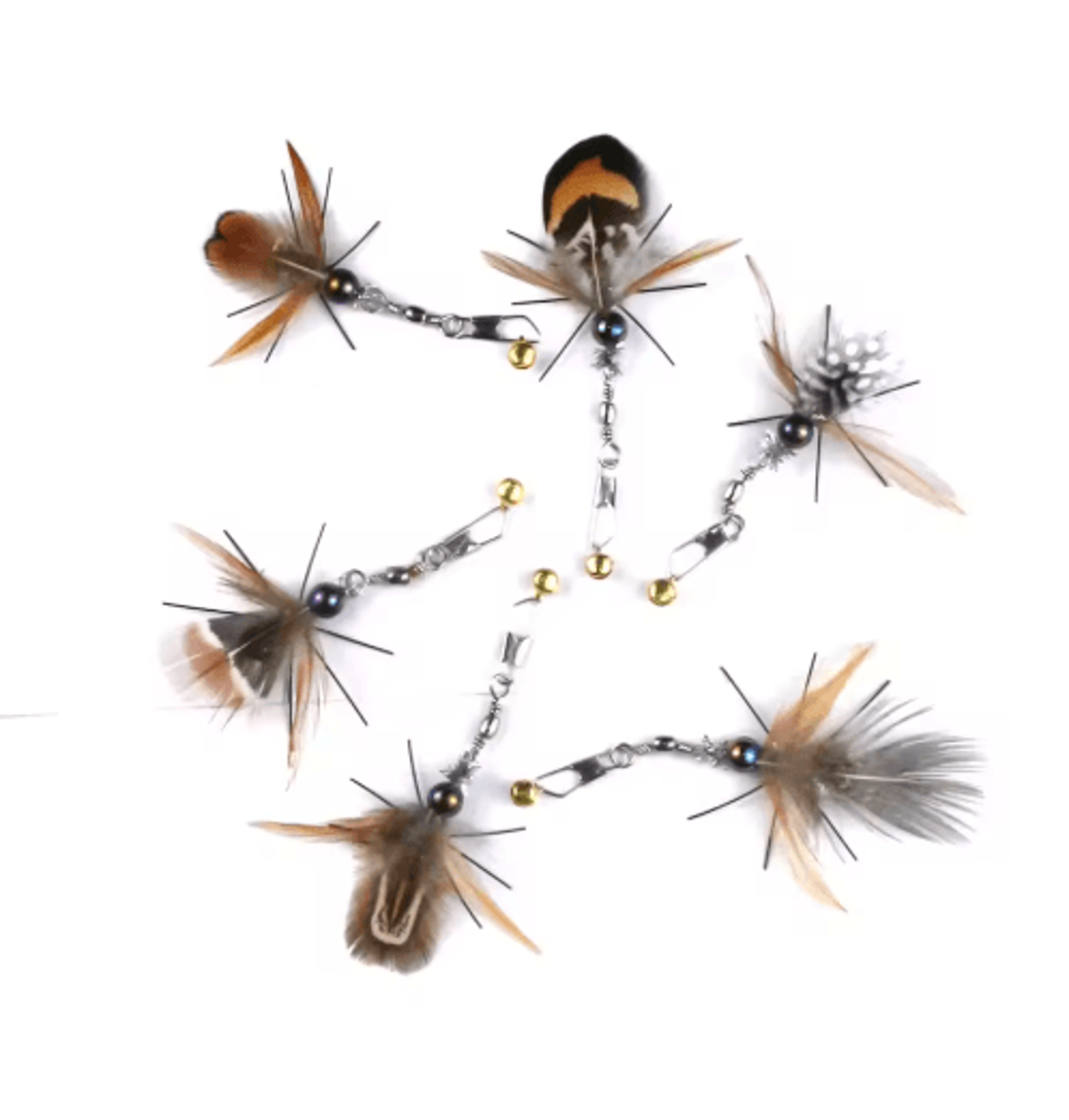 3pcs/4pcs cat teaser wand refill feather insect replacement toy set