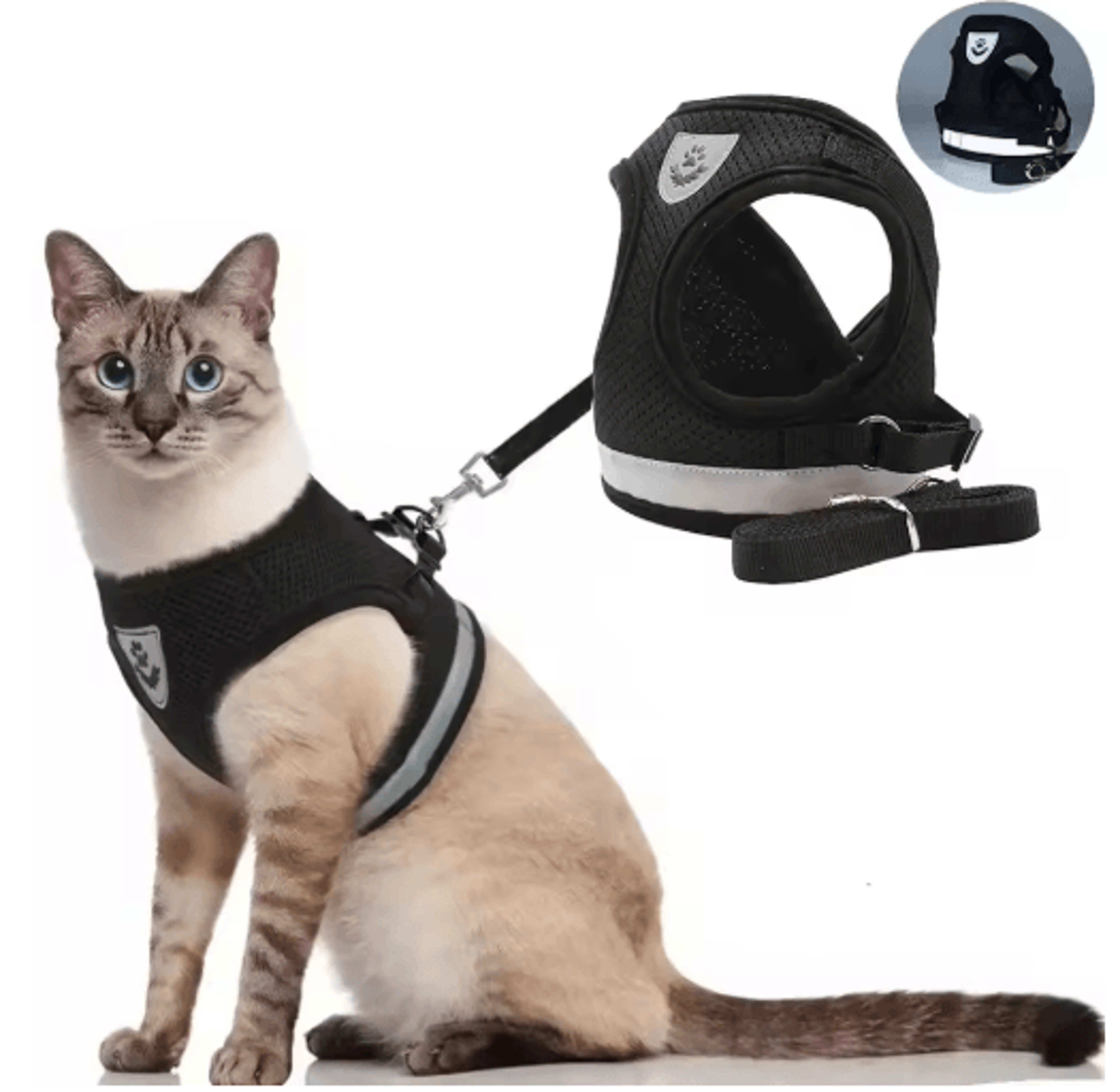 securefit reflective cat harness and leash set for safe outdoor adventures