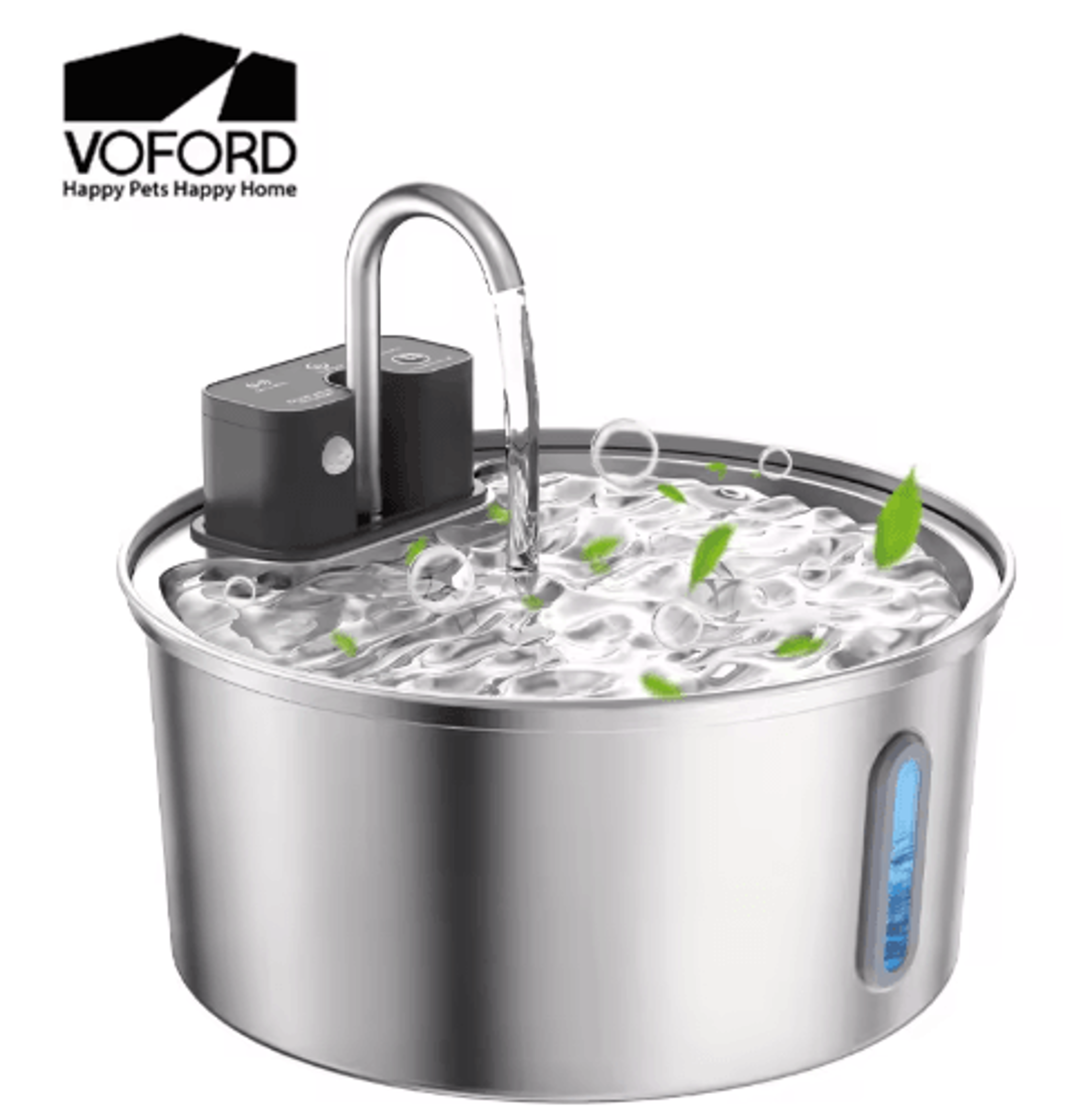 voford 3.2l automatic stainless steel cat water fountain – wireless sensor pet water dispenser