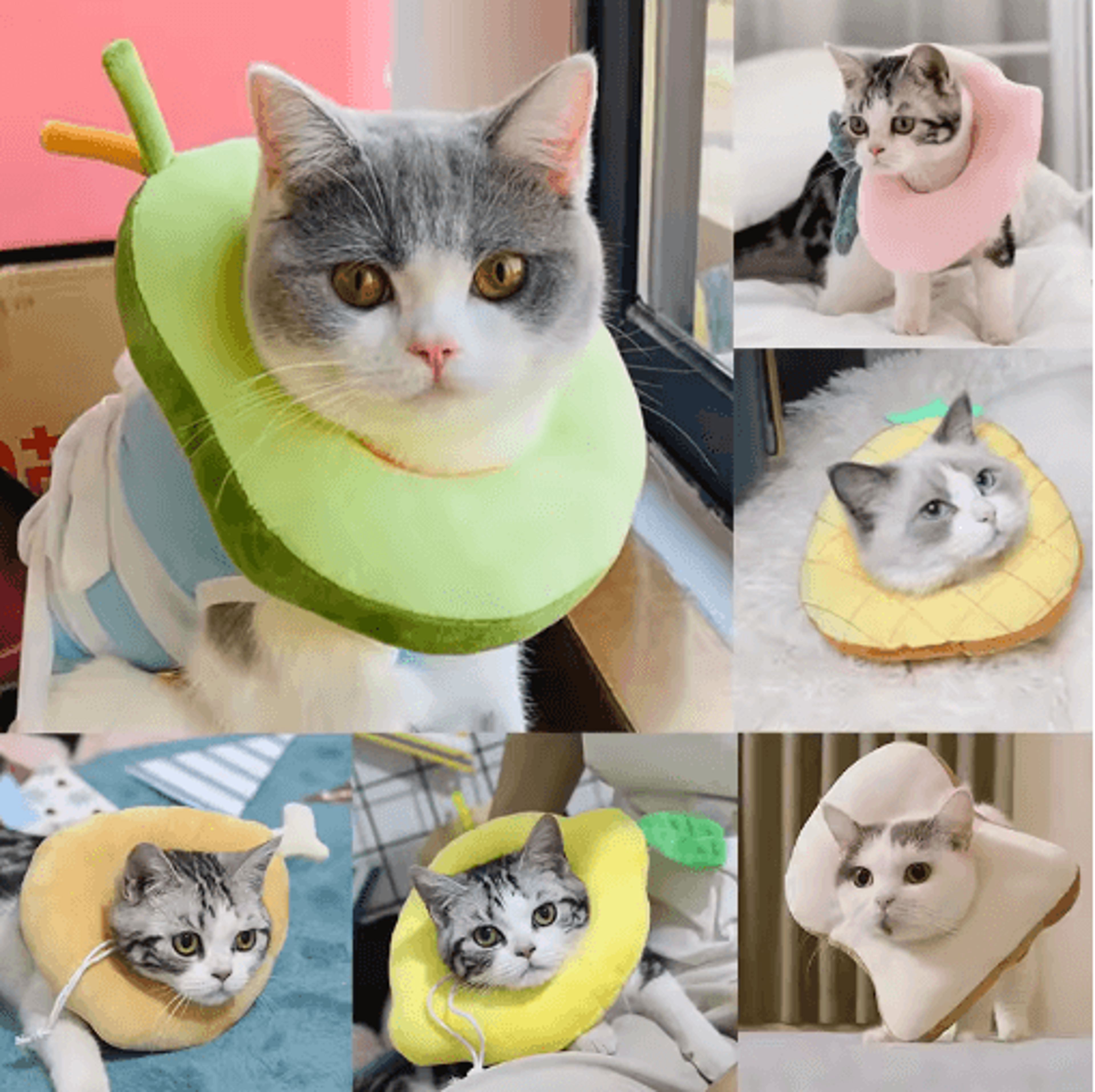 toast & avocado pet recovery collar – soft adjustable elizabethan collar for cats & dogs