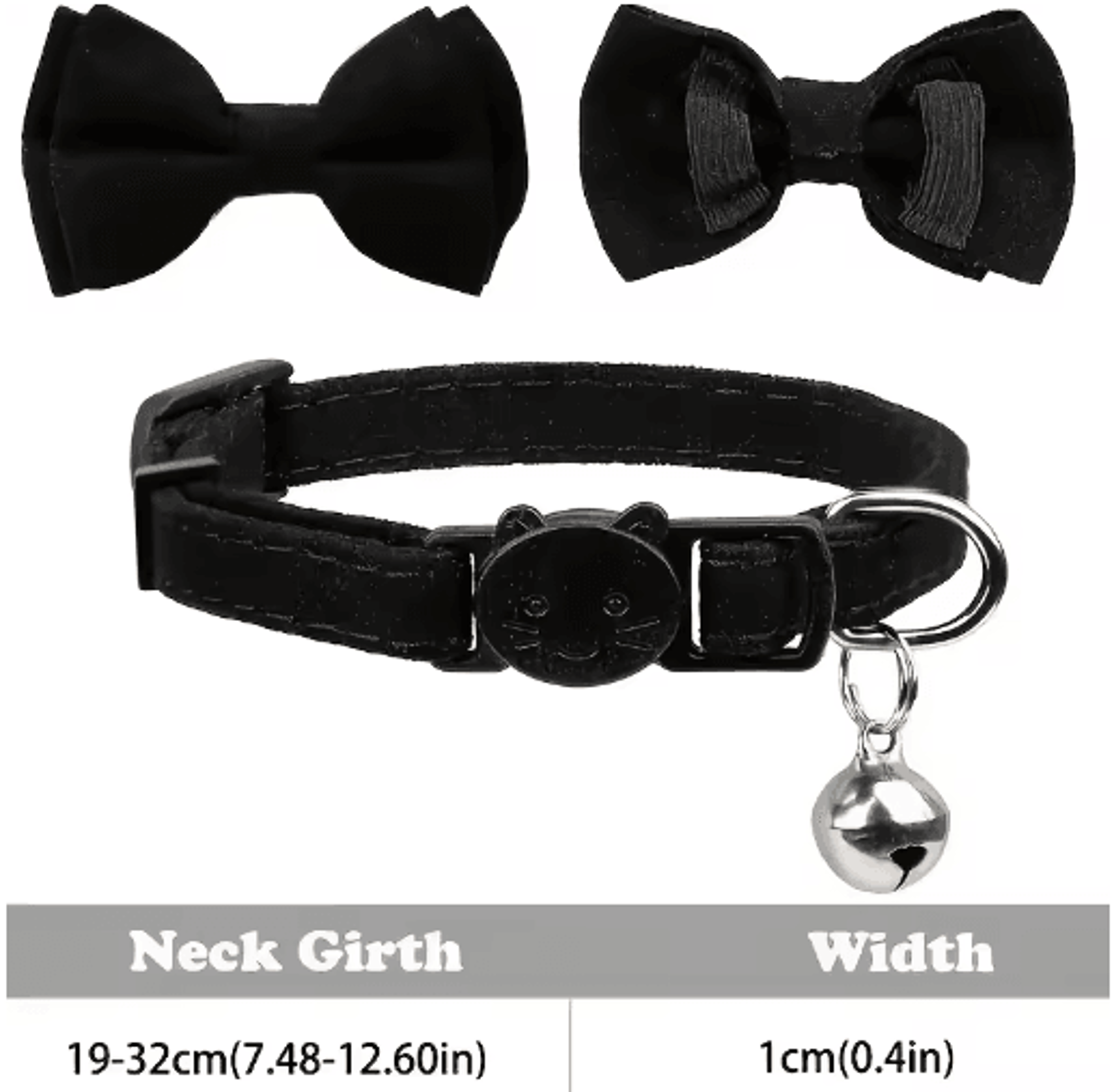 personalized cat bow tie collar – adjustable engraved id collar with bell