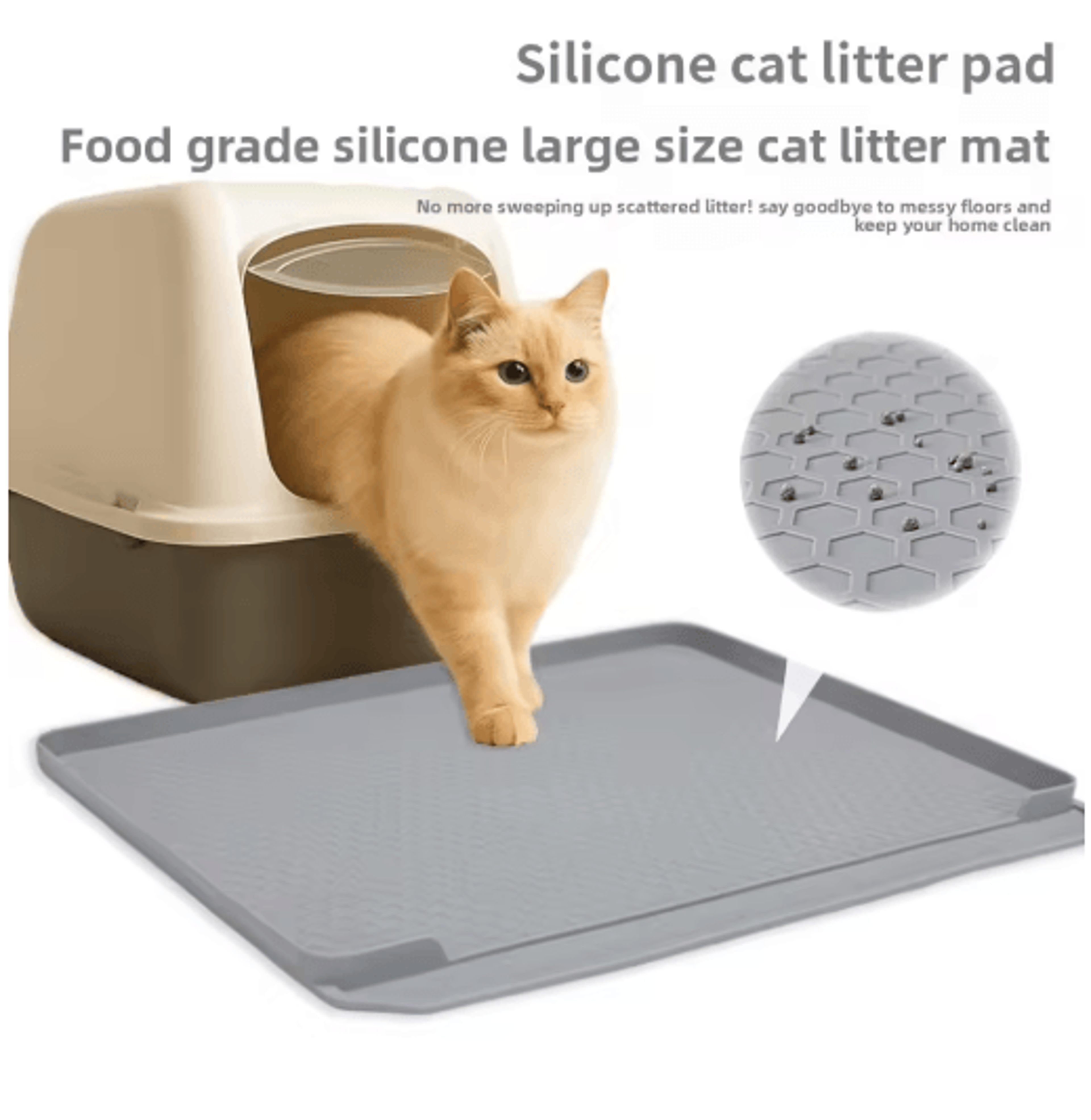 extra large silicone cat litter mat deep groove litter trapper for clean floors