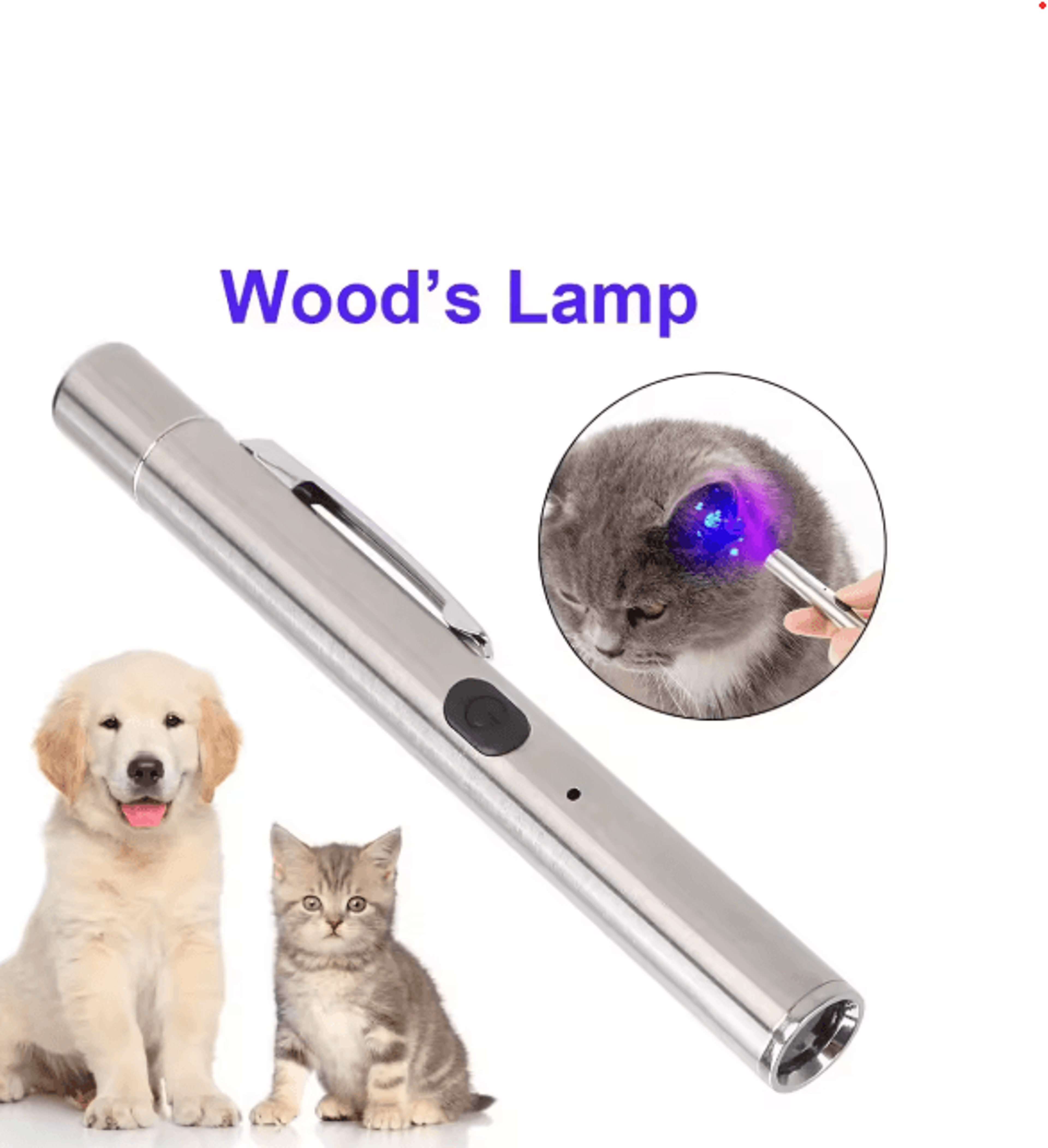 365nm uv veterinary wood lamp pet fungus & ringworm detection flashlight
